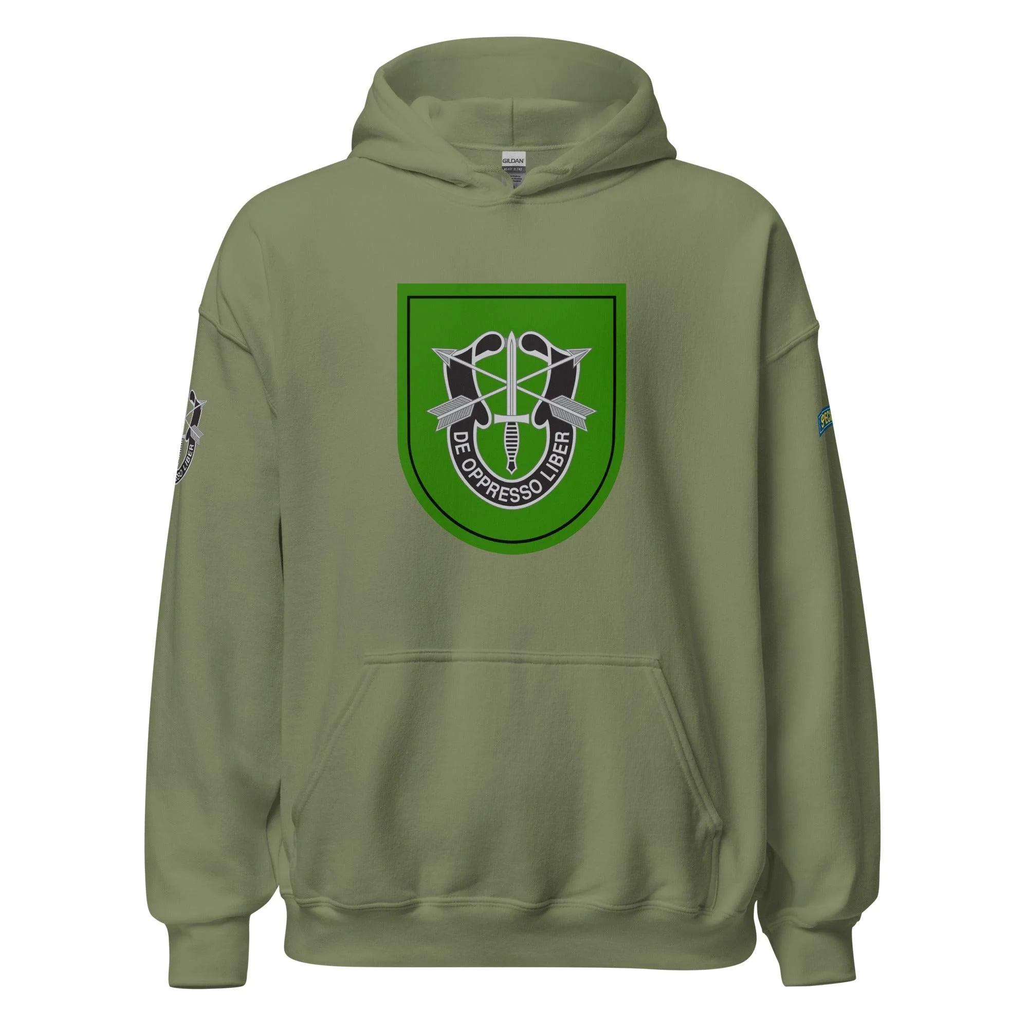 U.S. Army 10th Special Forces Group (10th SFG) Beret Flash Unisex Hoodie - Image 21