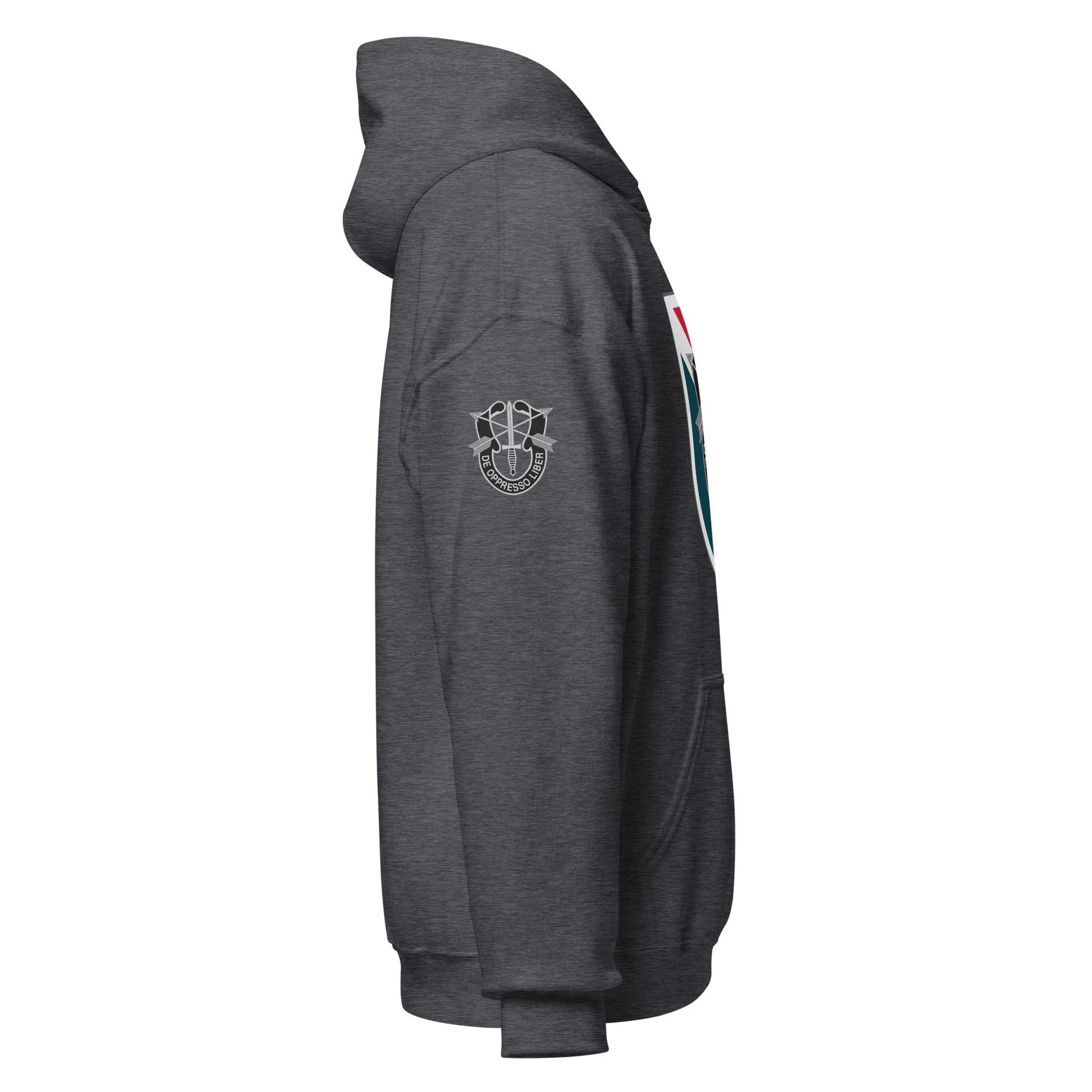 U.S. Army 11th Special Forces Group (11th SFG) Beret Flash Unisex Hoodie - Image 10