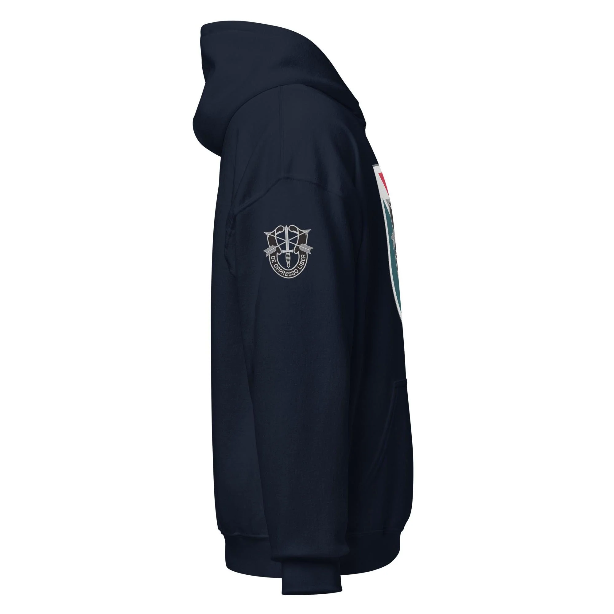 U.S. Army 11th Special Forces Group (11th SFG) Beret Flash Unisex Hoodie - Image 6