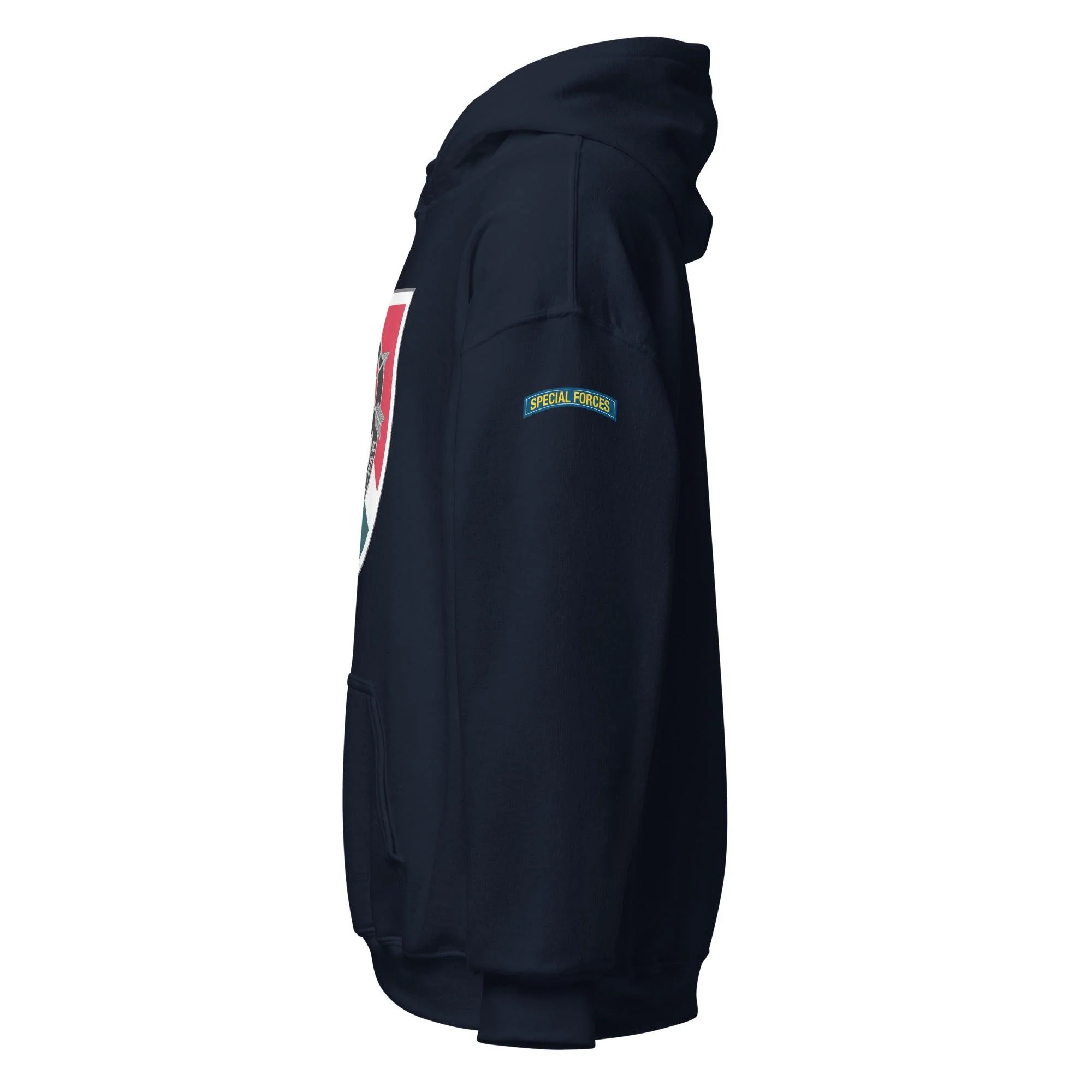 U.S. Army 11th Special Forces Group (11th SFG) Beret Flash Unisex Hoodie - Image 8
