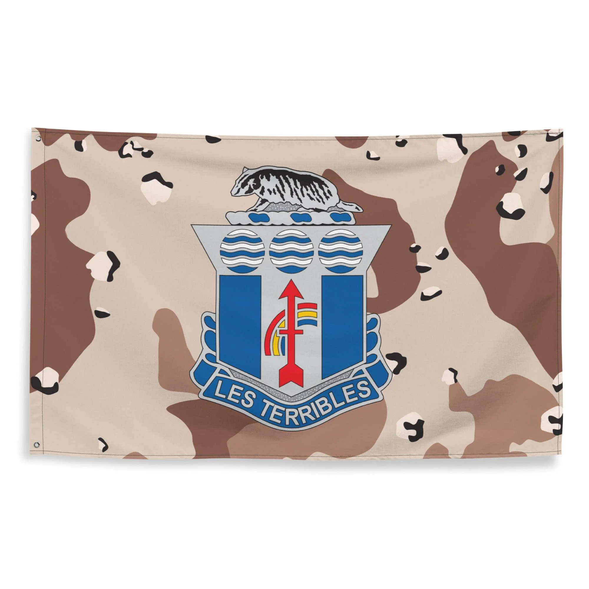 U.S. Army 127th Infantry Regiment Chocolate-Chip Camo Flag - Image 4