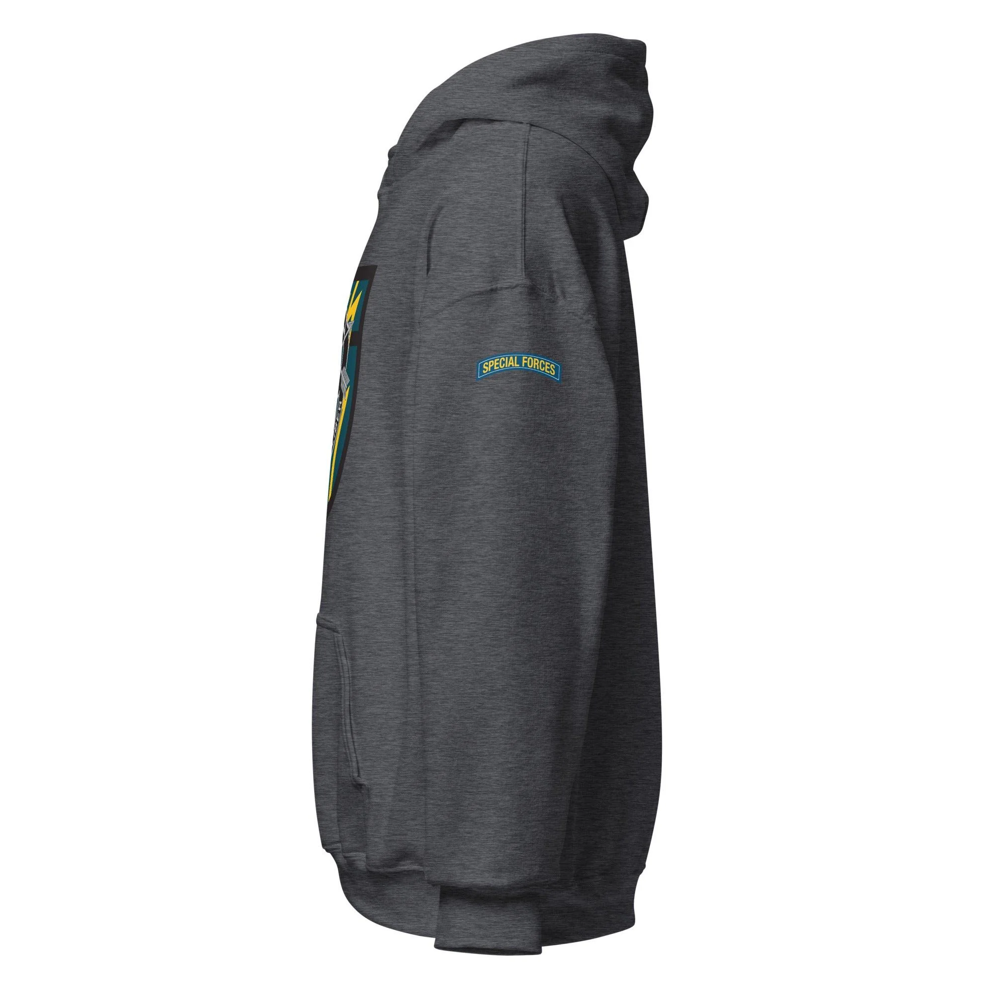 U.S. Army 12th Special Forces Group (12th SFG) Beret Flash Unisex Hoodie - Image 12