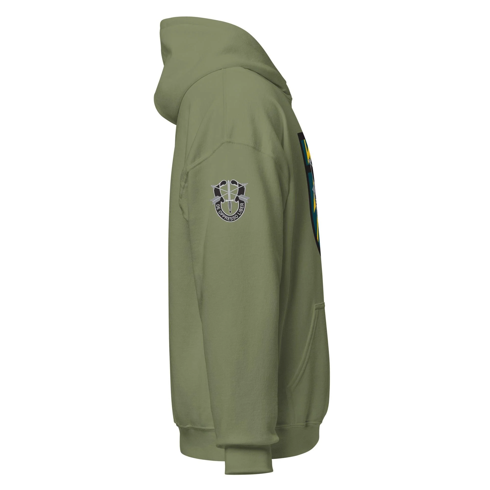 U.S. Army 12th Special Forces Group (12th SFG) Beret Flash Unisex Hoodie - Image 22