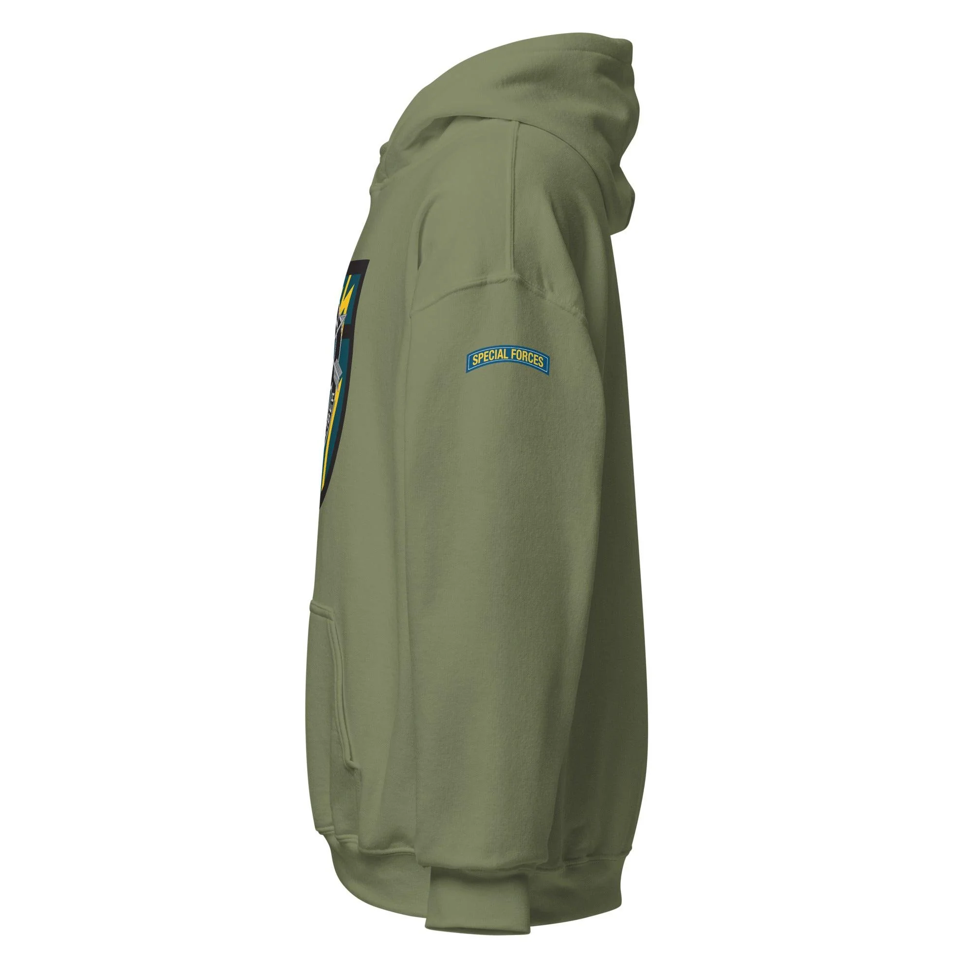 U.S. Army 12th Special Forces Group (12th SFG) Beret Flash Unisex Hoodie - Image 24