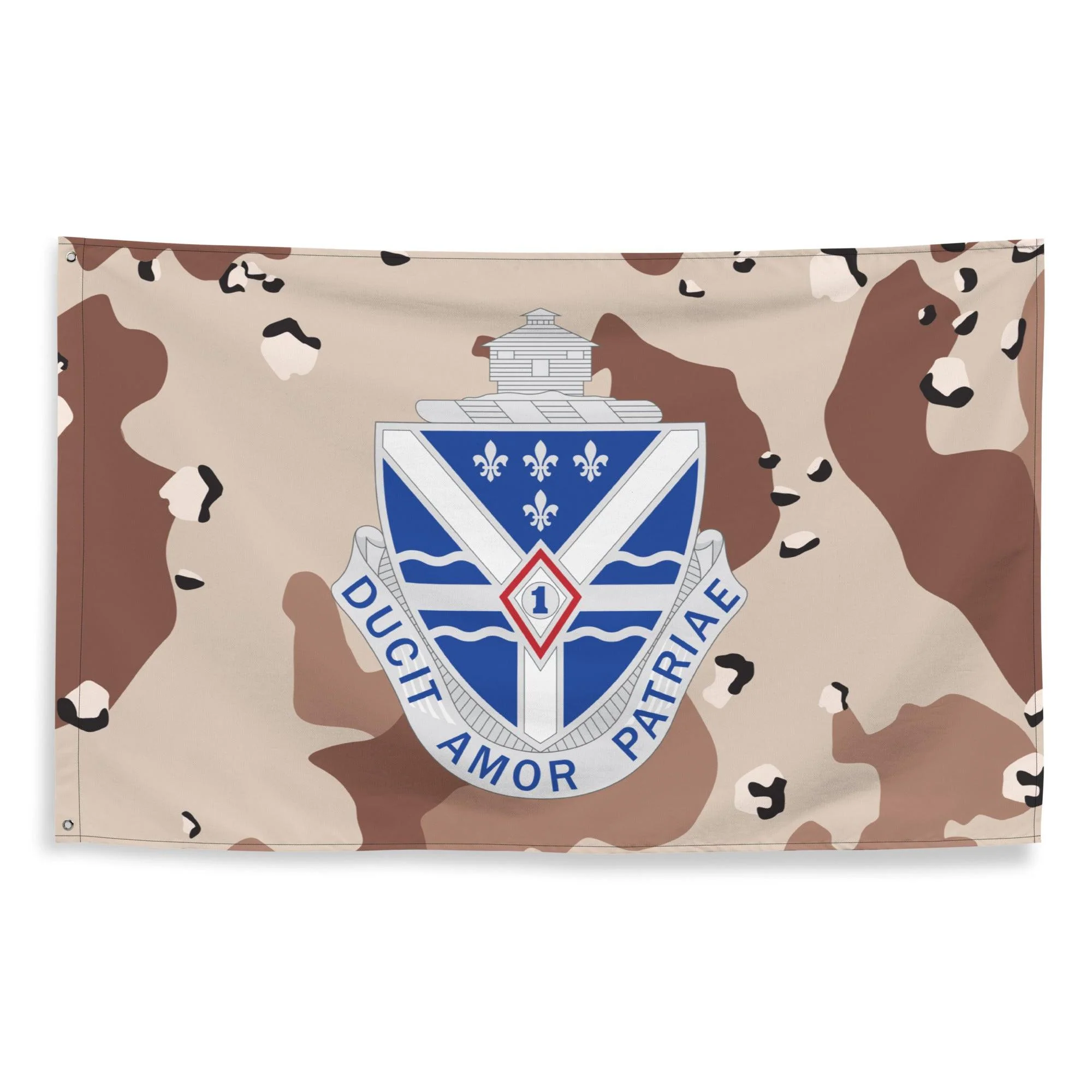 U.S. Army 131st Infantry Regiment Chocolate-Chip Camo Flag - Image 4