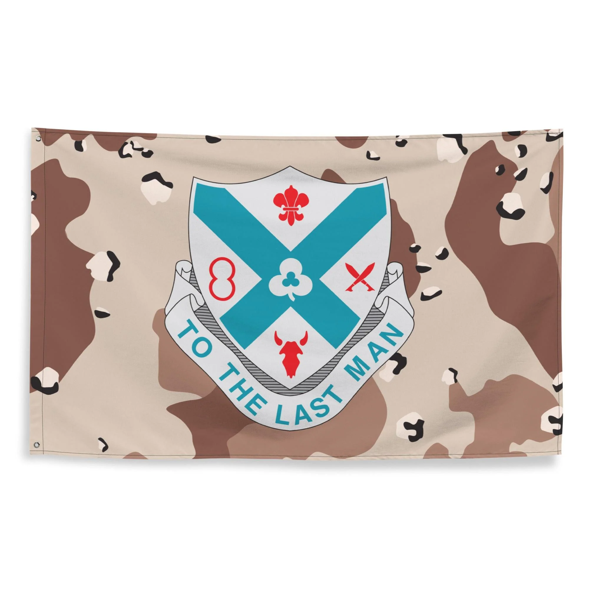 U.S. Army 135th Infantry Regiment Chocolate-Chip Camo Flag - Image 4