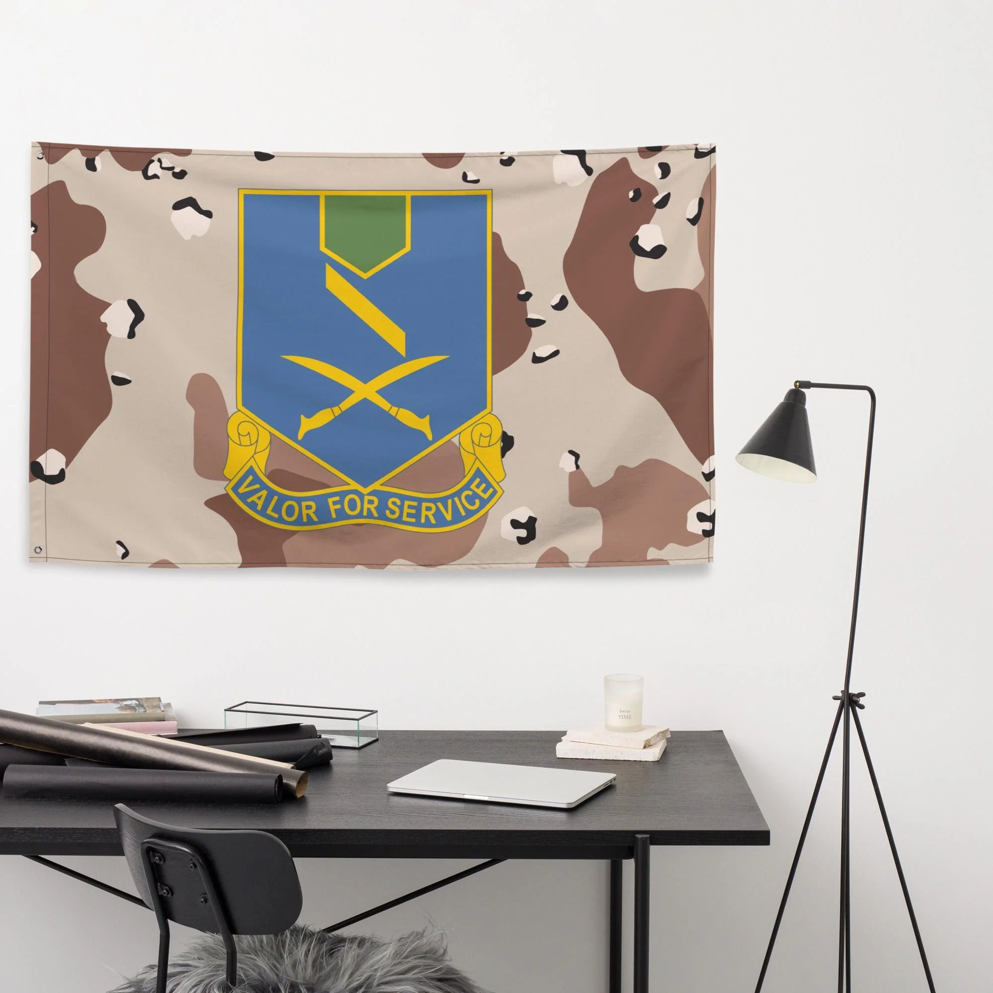 U.S. Army 137th Infantry Regiment Chocolate-Chip Camo Flag - Image 3