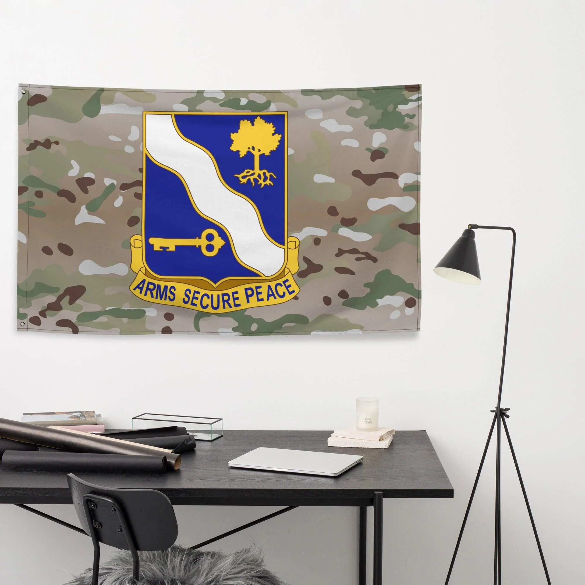 U.S. Army 143rd Infantry Regiment Multicam Flag - Image 3