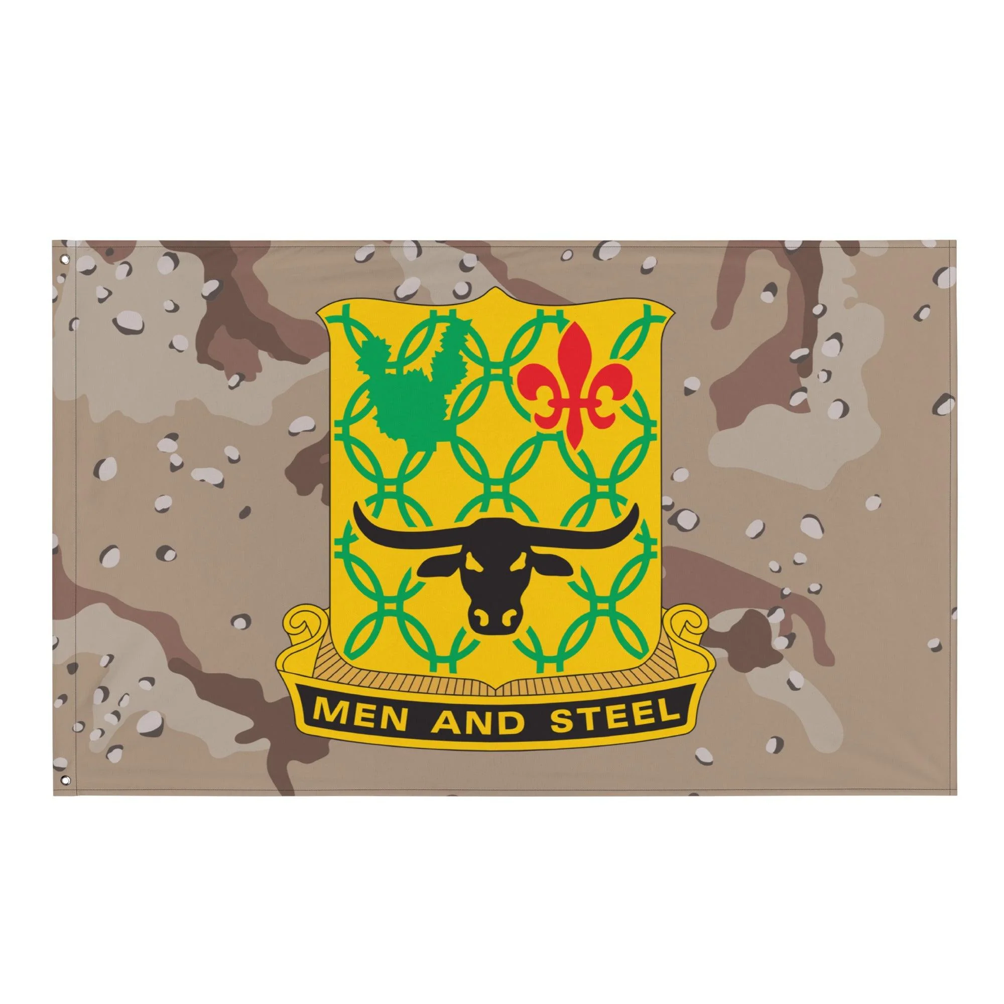 U.S. Army 149th Armor Regiment Chocolate-Chip Camo Flag