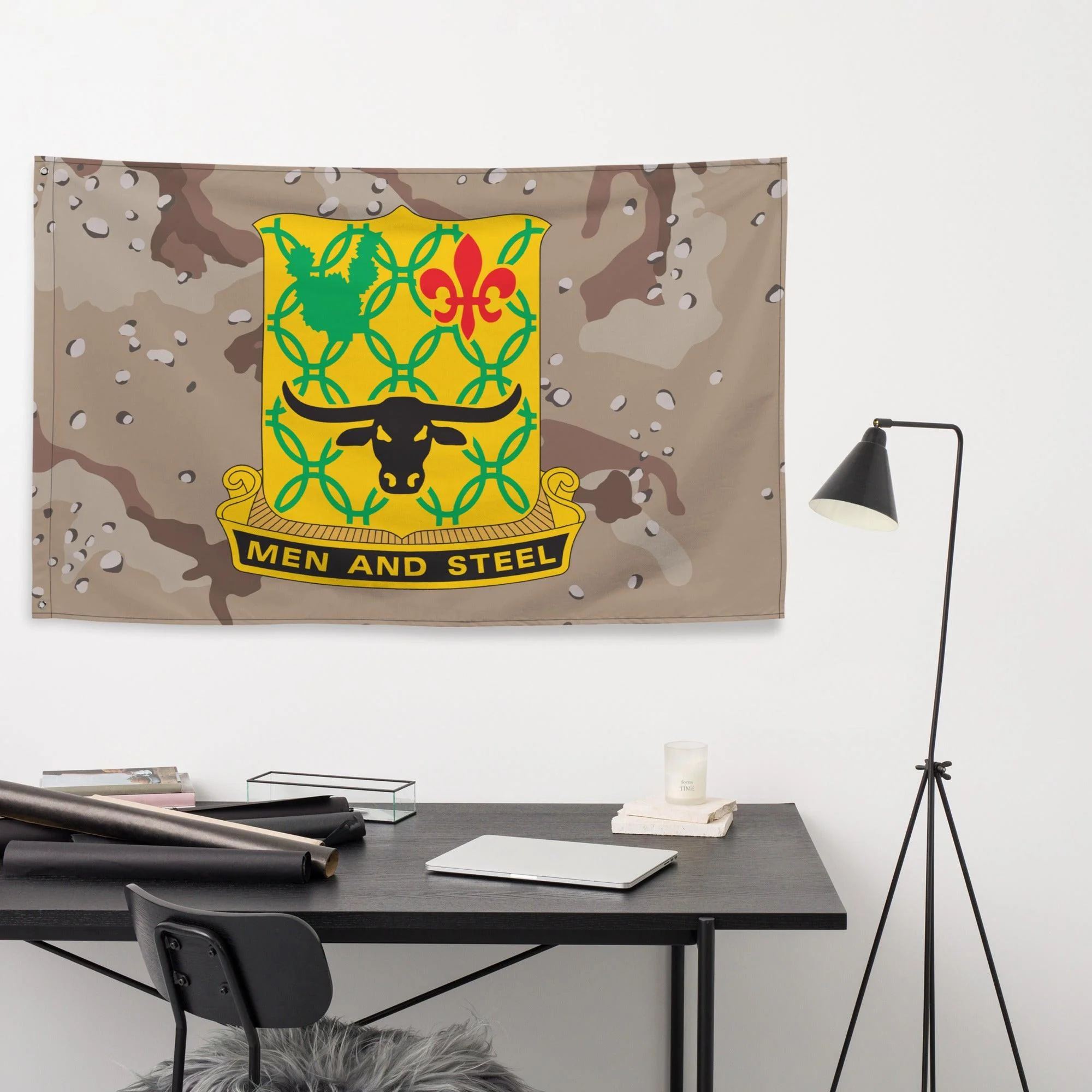 U.S. Army 149th Armor Regiment Chocolate-Chip Camo Flag - Image 2