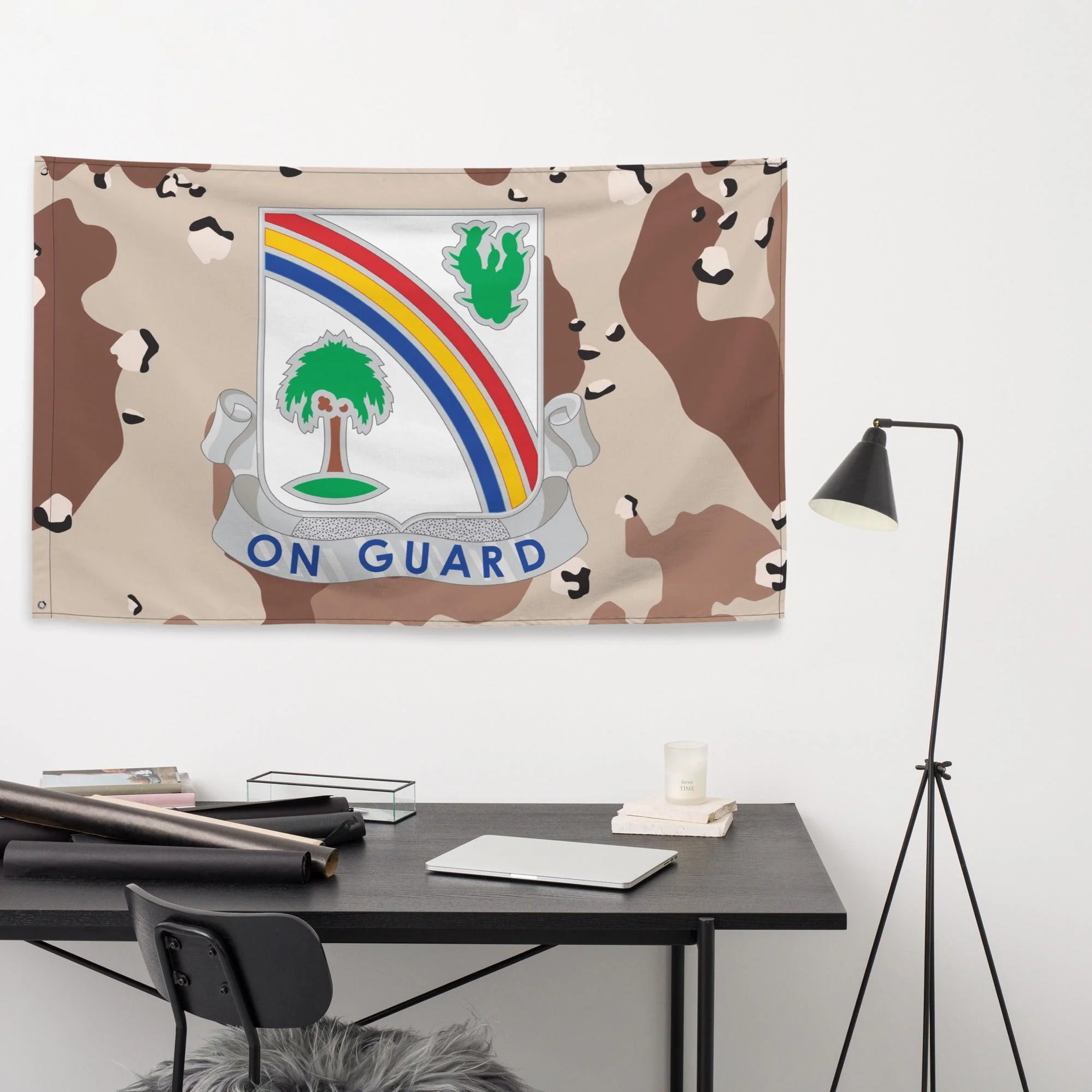 U.S. Army 168th Infantry Regiment Chocolate-Chip Camo Flag - Image 3