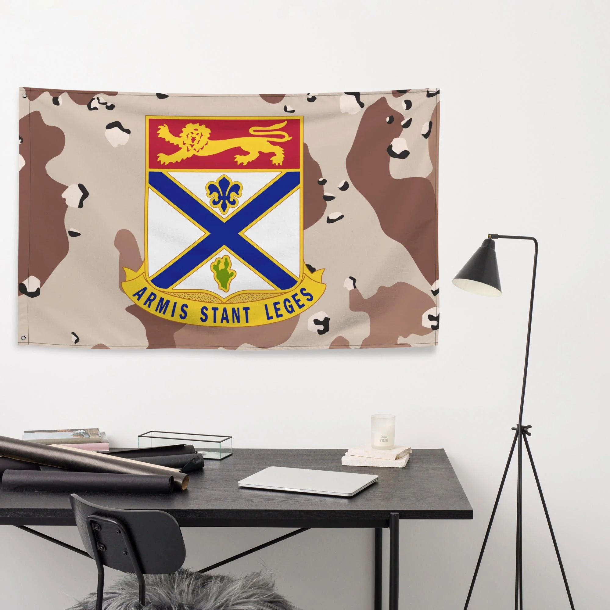 U.S. Army 169th Infantry Regiment Chocolate-Chip Camo Flag - Image 3