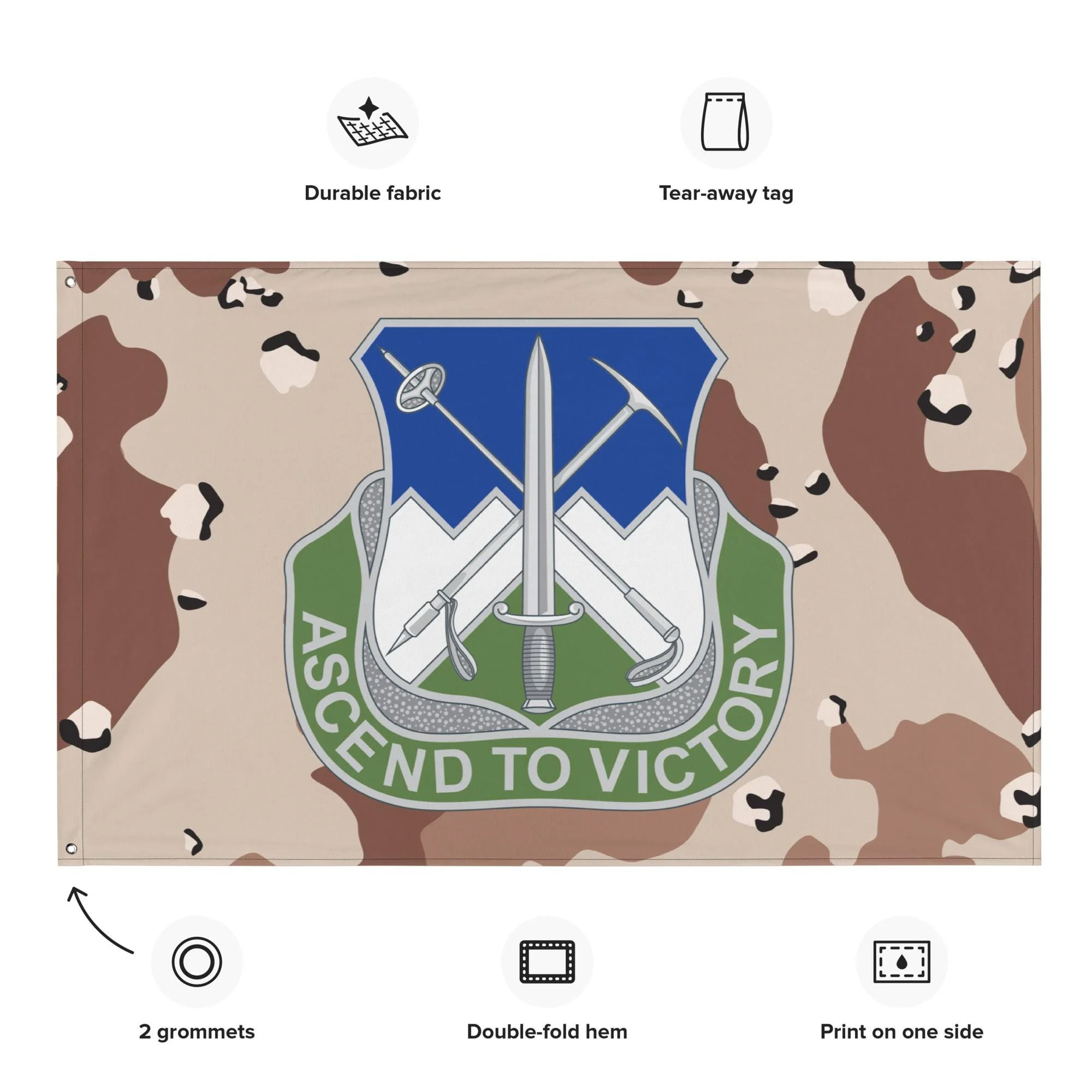 U.S. Army 172nd Infantry Regiment Chocolate-Chip Camo Flag - Image 2