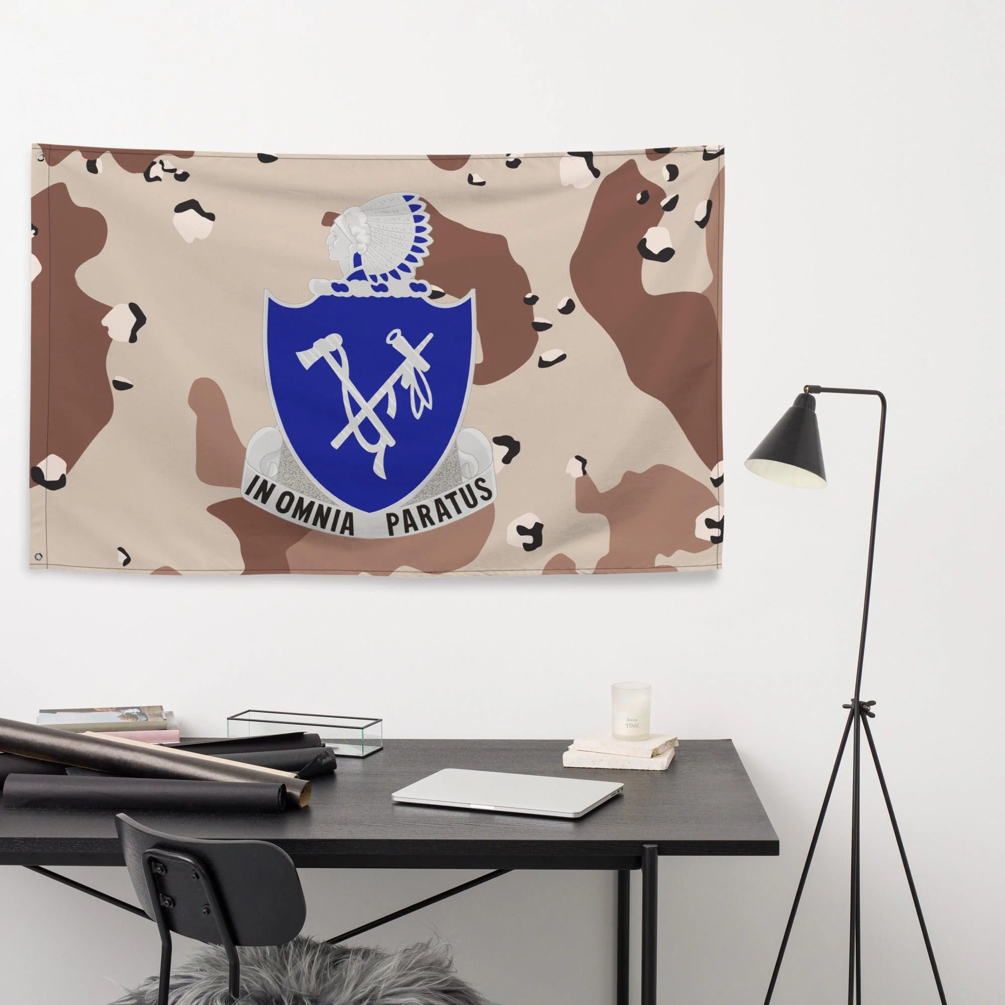 U.S. Army 179th Infantry Regiment Chocolate-Chip Camo Flag - Image 3