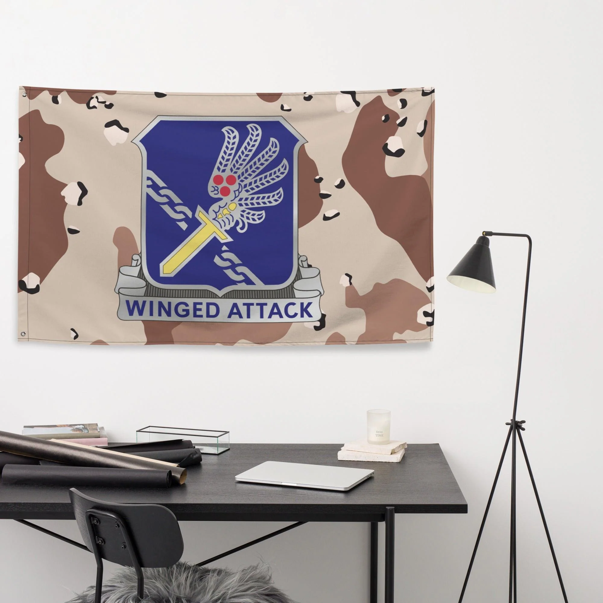U.S. Army 188th Infantry Regiment Chocolate-Chip Camo Flag - Image 3