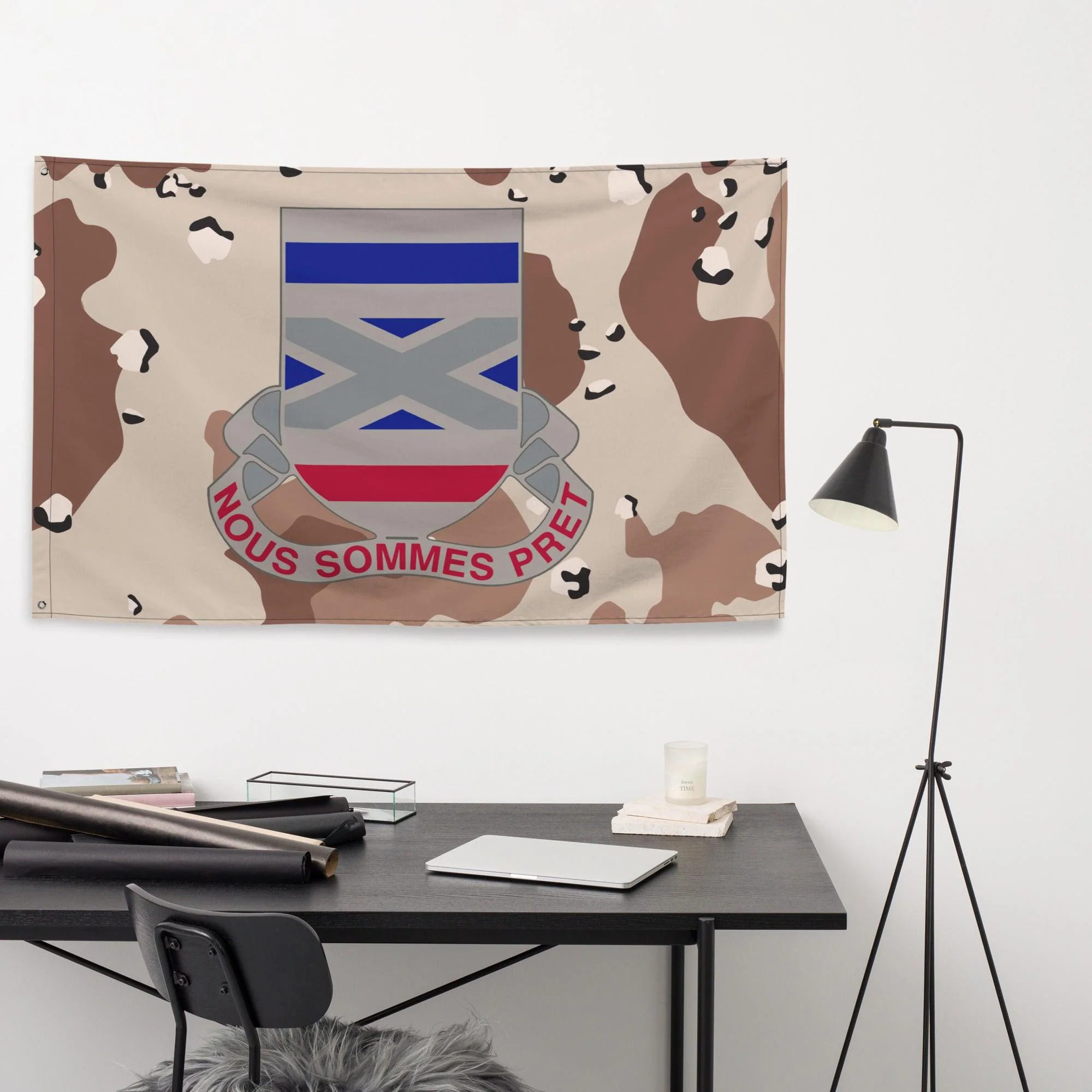 U.S. Army 199th Infantry Regiment Chocolate-Chip Camo Flag - Image 3