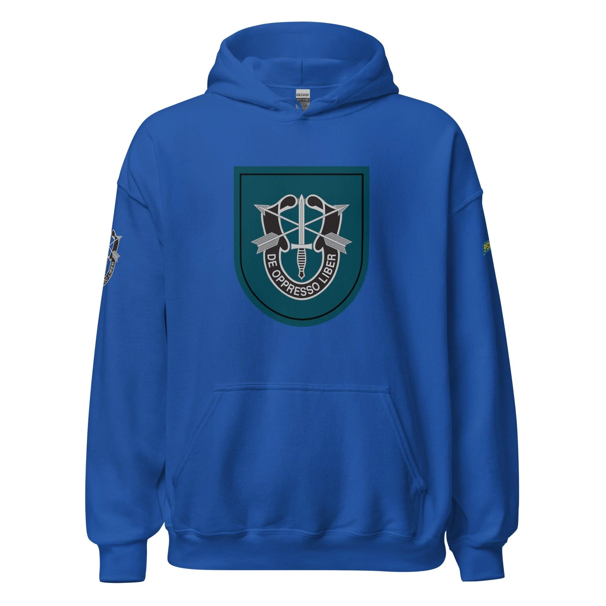 U.S. Army 19th Special Forces Group (19th SFG) Beret Flash Unisex Hoodie - Image 13