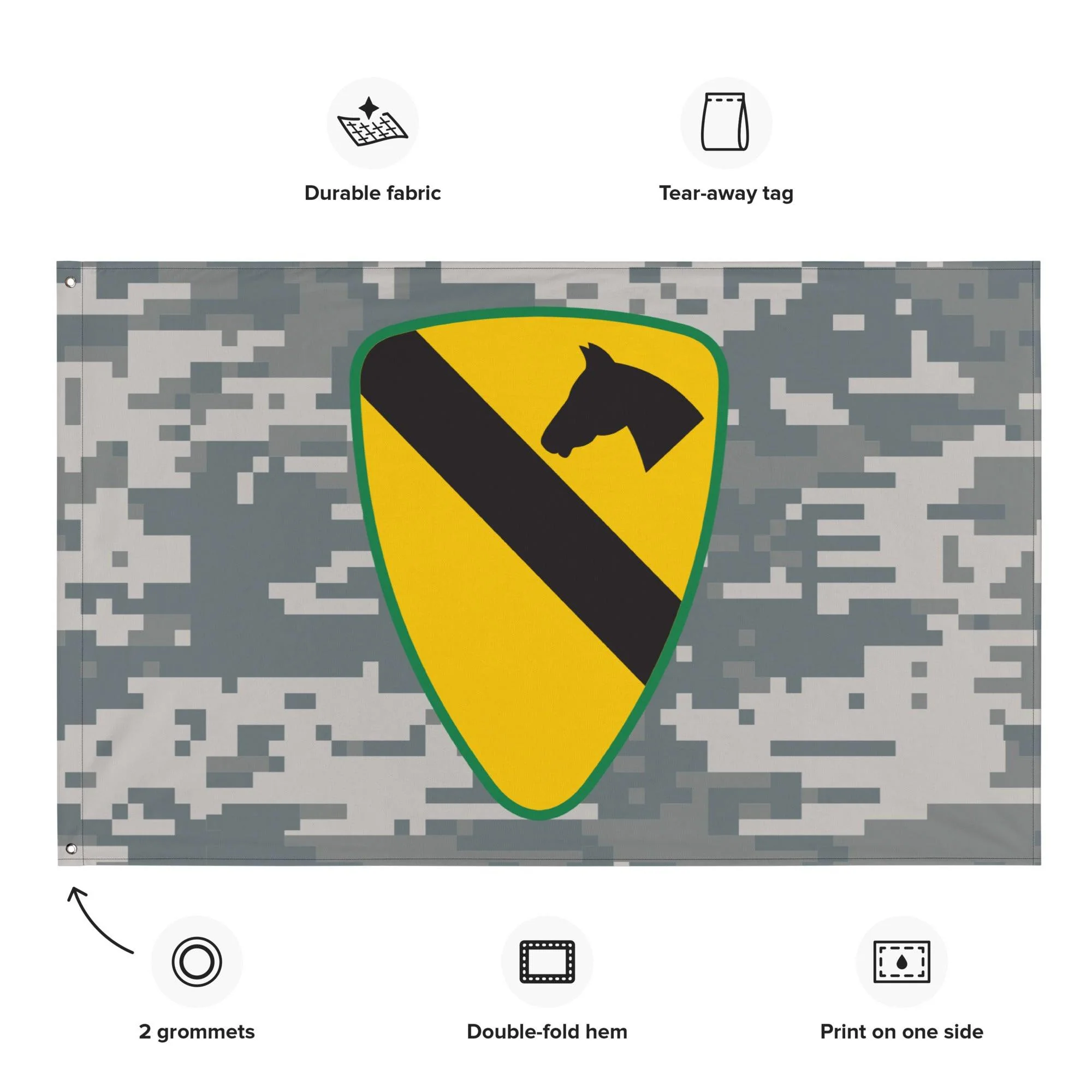 U.S. Army 1st Cavalry Division UCP Camo Flag - Image 2