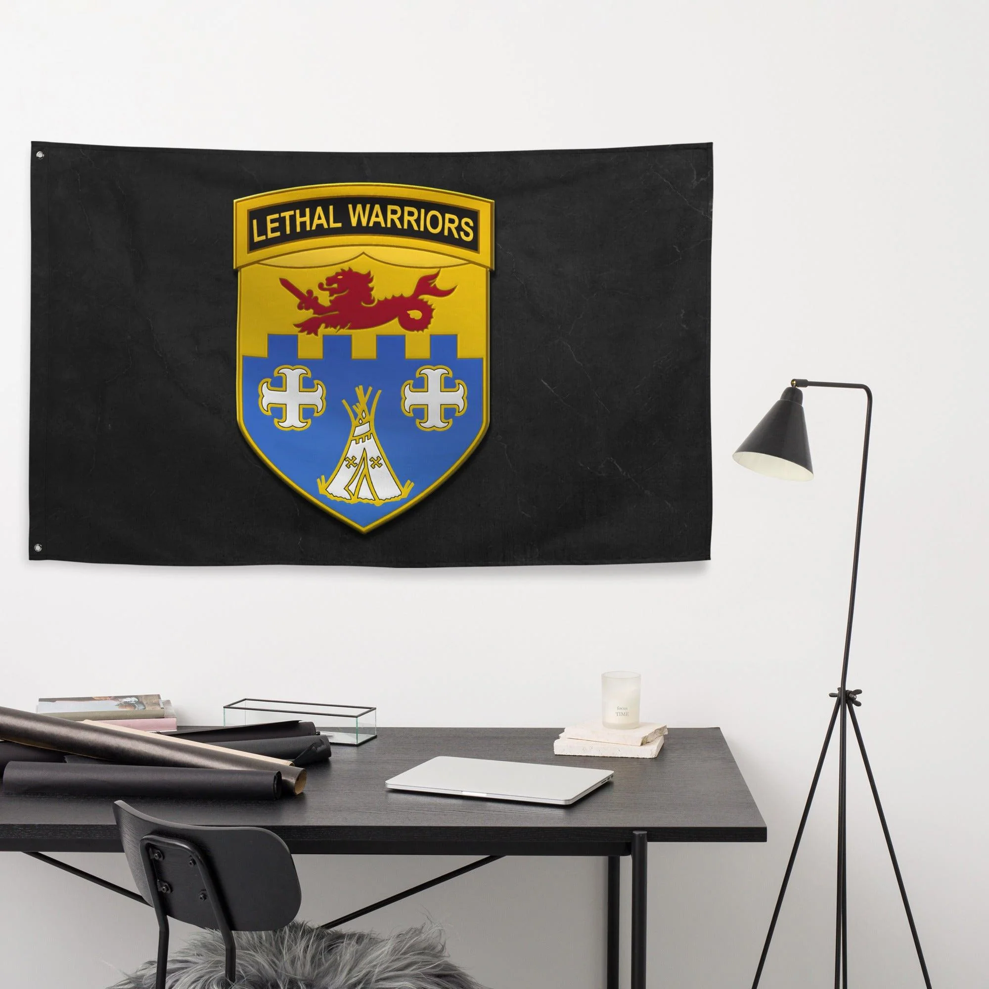U.S. Army 2-12 Infantry 'Lethal Warriors' Flag - Image 2