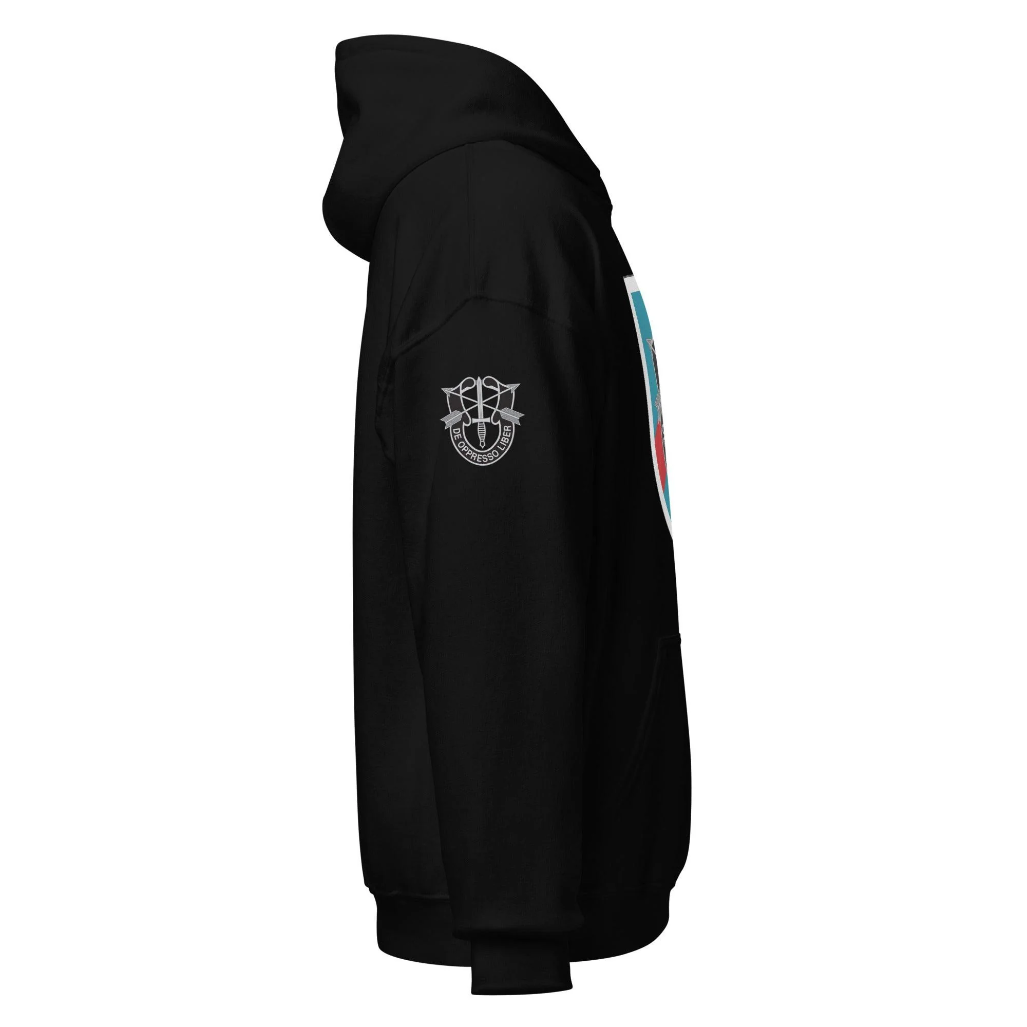 U.S. Army 20th Special Forces Group (20th SFG) Beret Flash Unisex Hoodie - Image 2