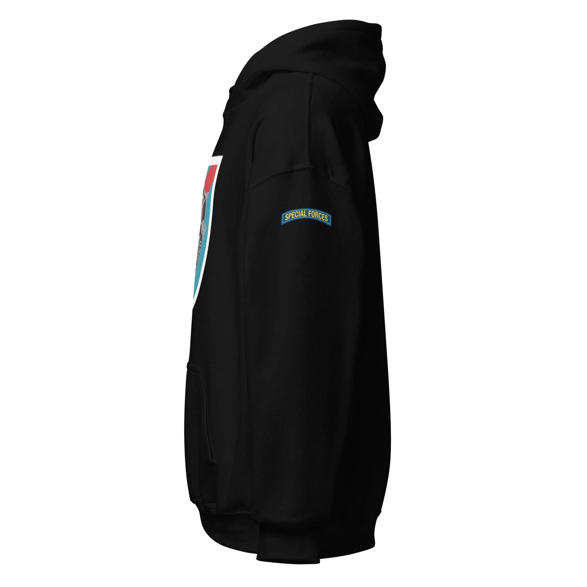 U.S. Army 20th Special Forces Group (20th SFG) Beret Flash Unisex Hoodie - Image 4