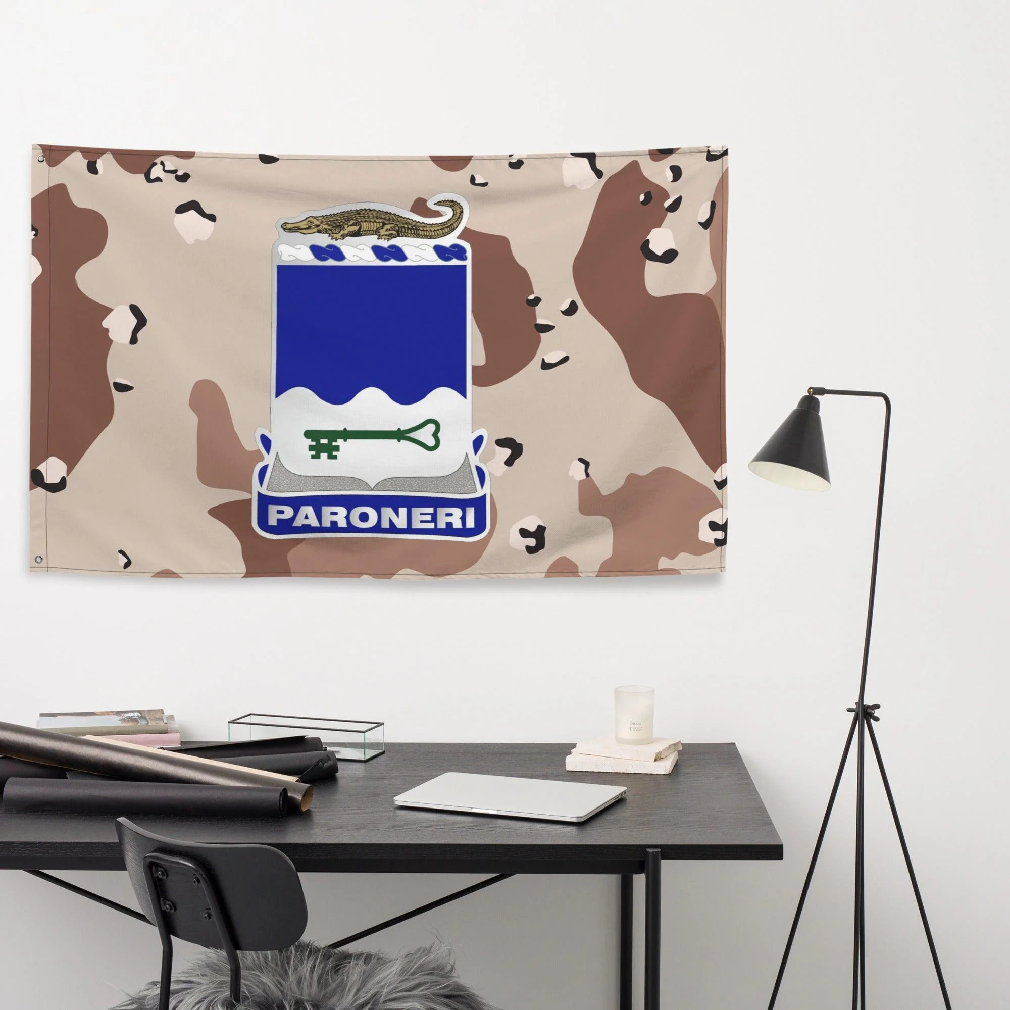 U.S. Army 211th Infantry Regiment Chocolate-Chip Camo Flag - Image 3