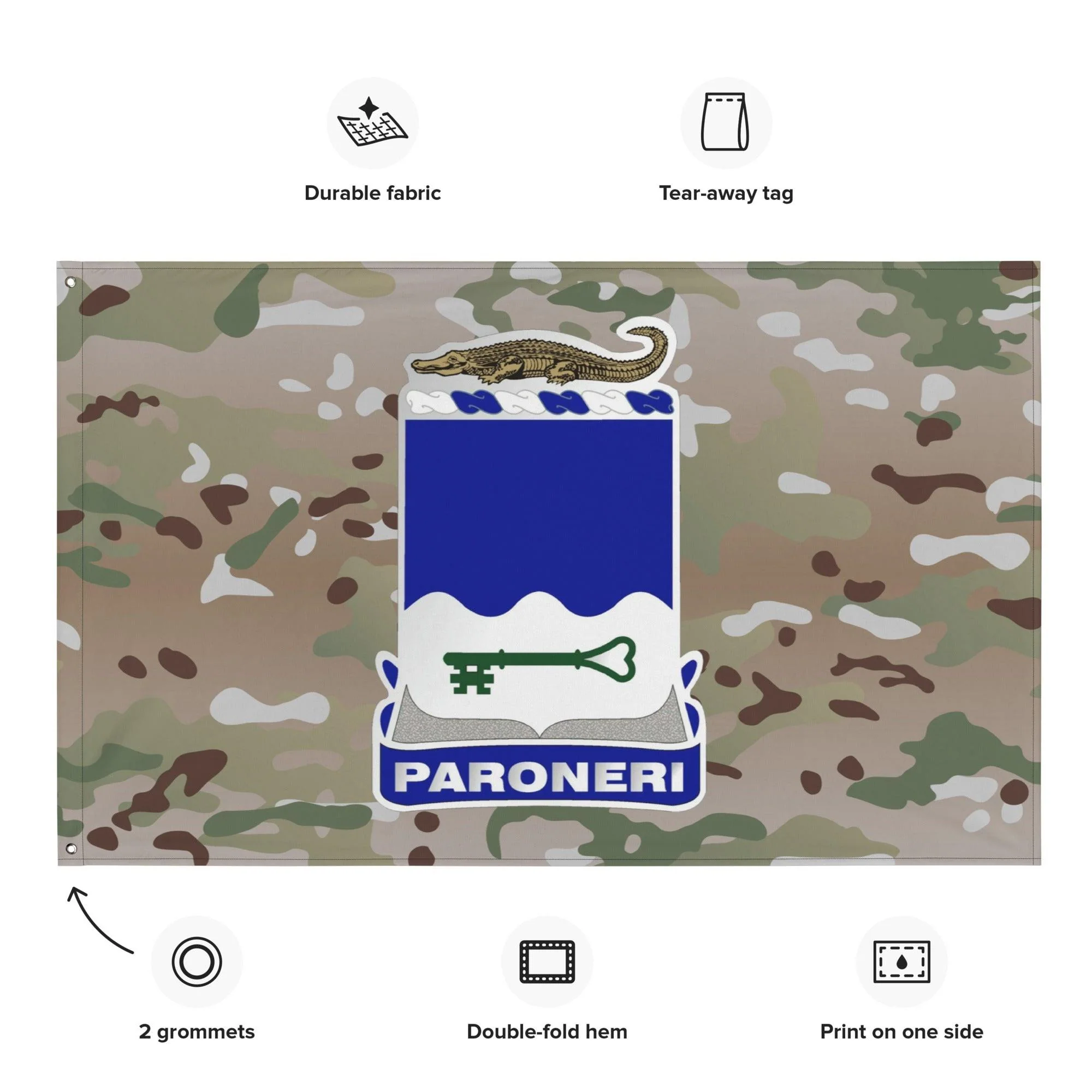 U.S. Army 211th Infantry Regiment Multicam Flag - Image 2