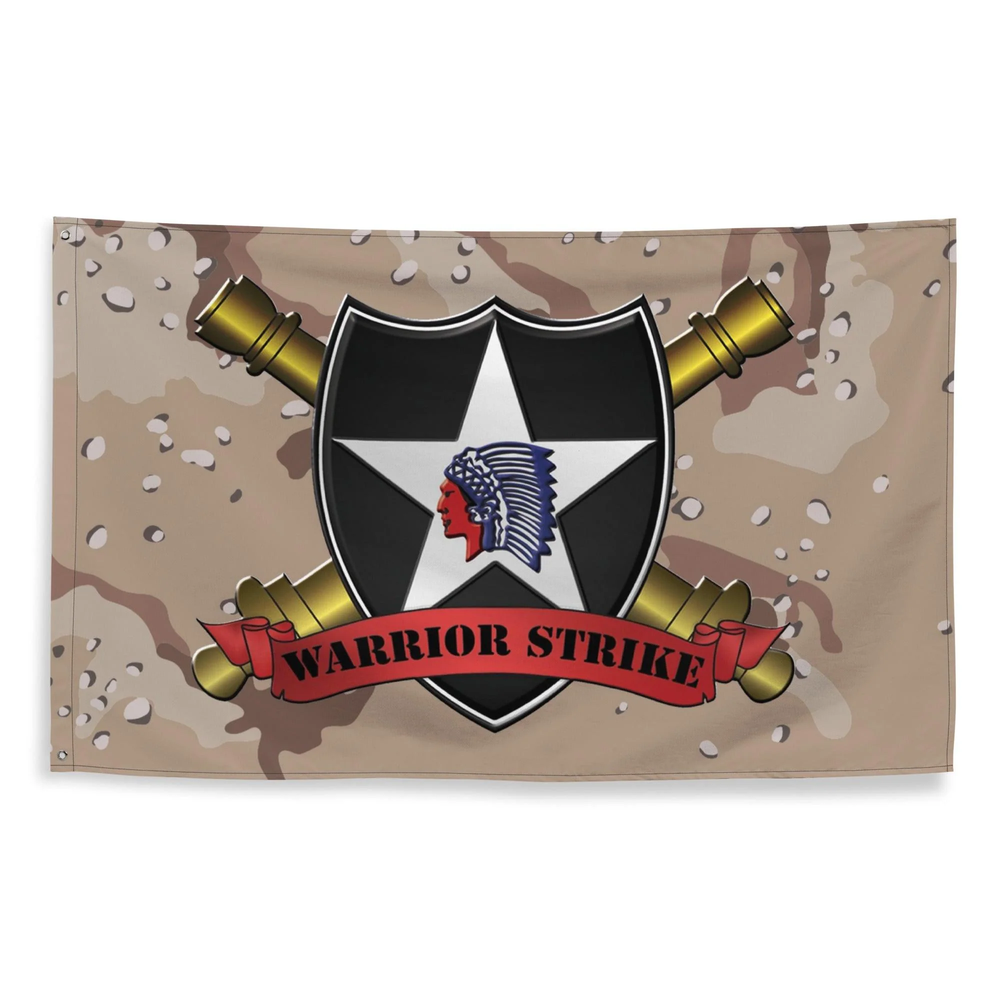 U.S. Army 2d ID DIVARTY "Warrior Strike" Chocolate-Chip Camo Flag - Image 4