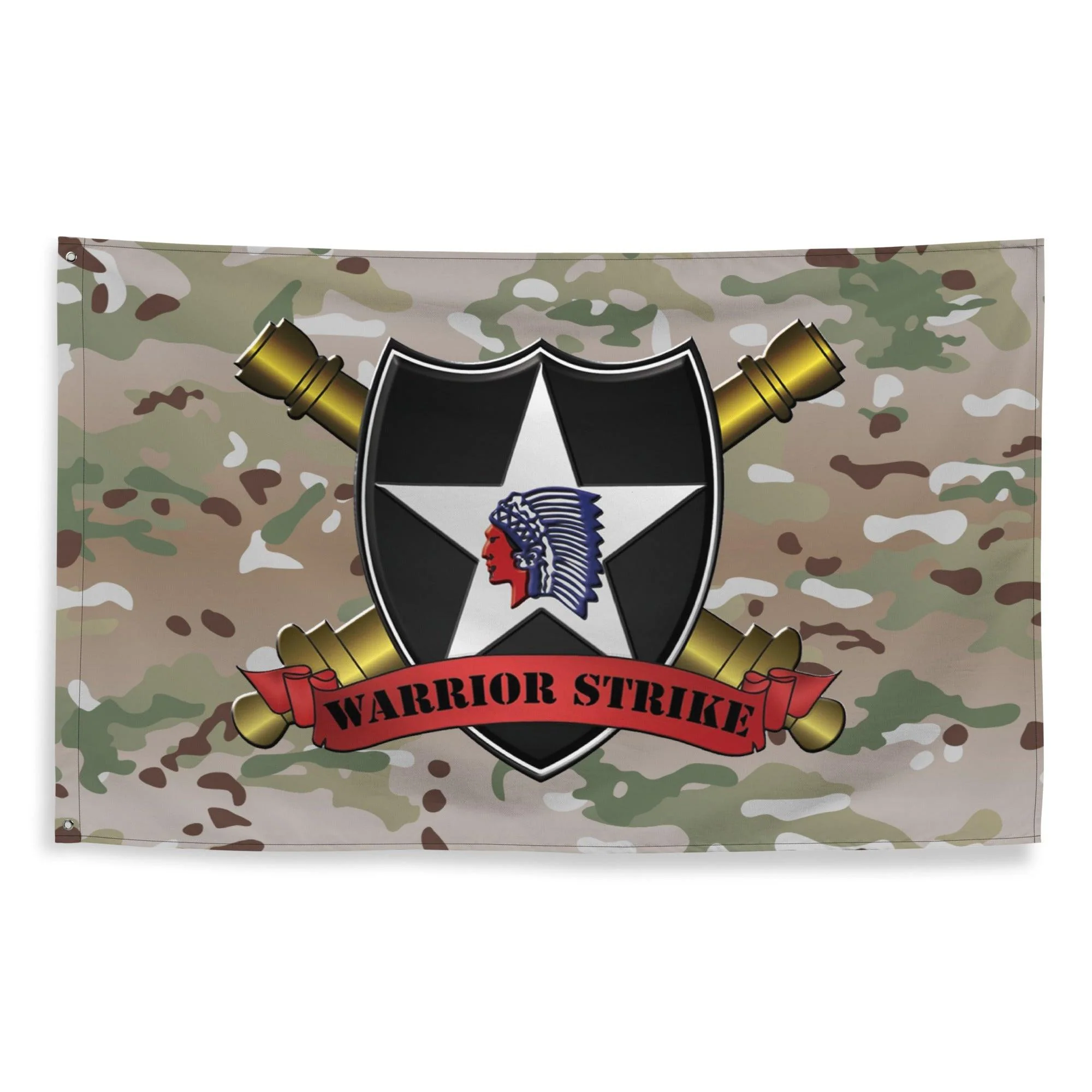 U.S. Army 2d ID DIVARTY "Warrior Strike" OCP Multicam Camo Flag - Image 4