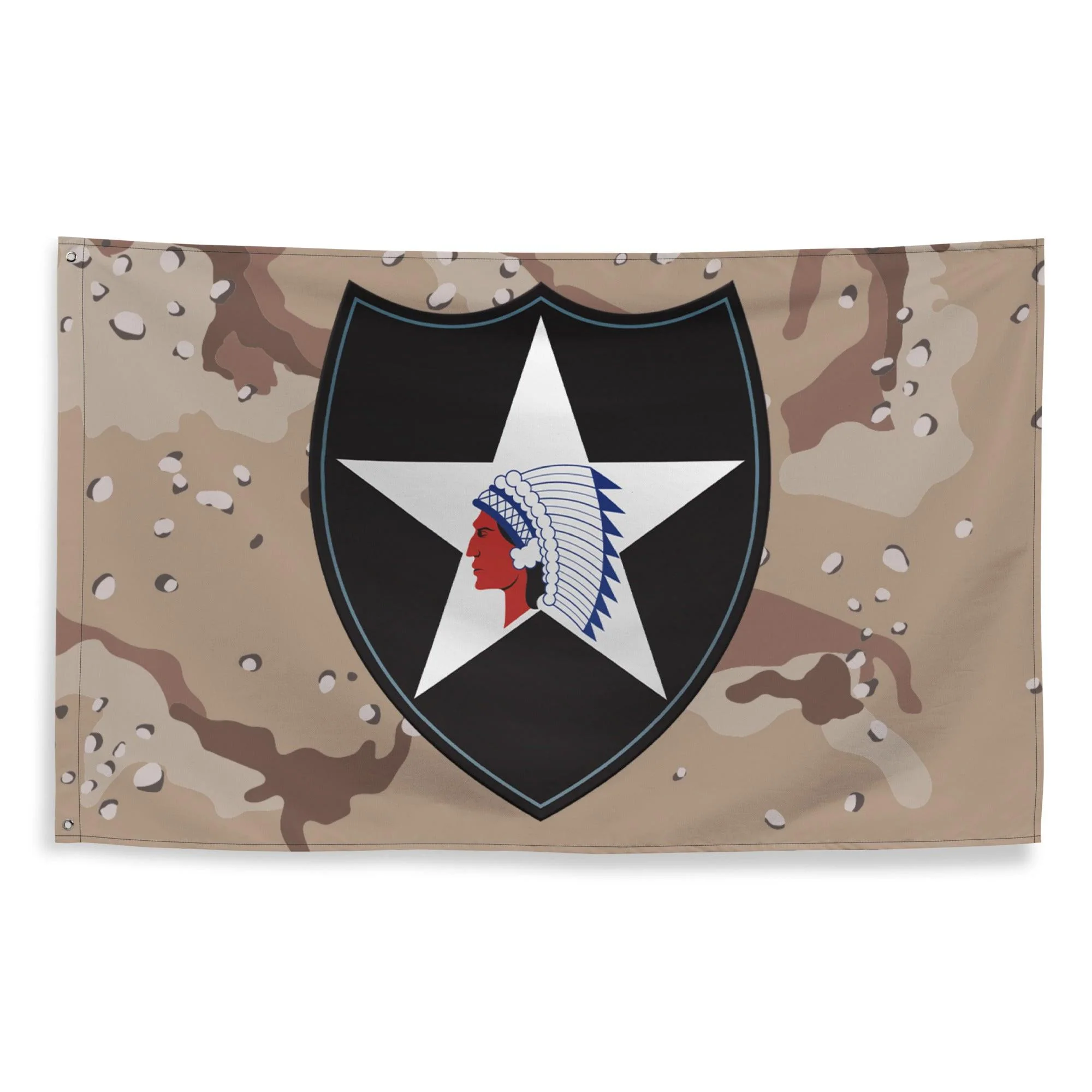U.S. Army 2d Infantry Division Chocolate-Chip Camo Flag - Image 4