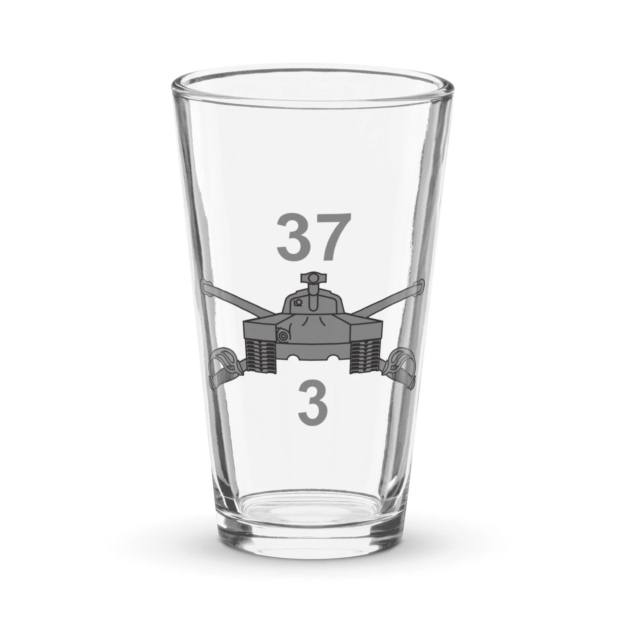U.S. Army 3-37 Armor Regiment Beer Pint Glass