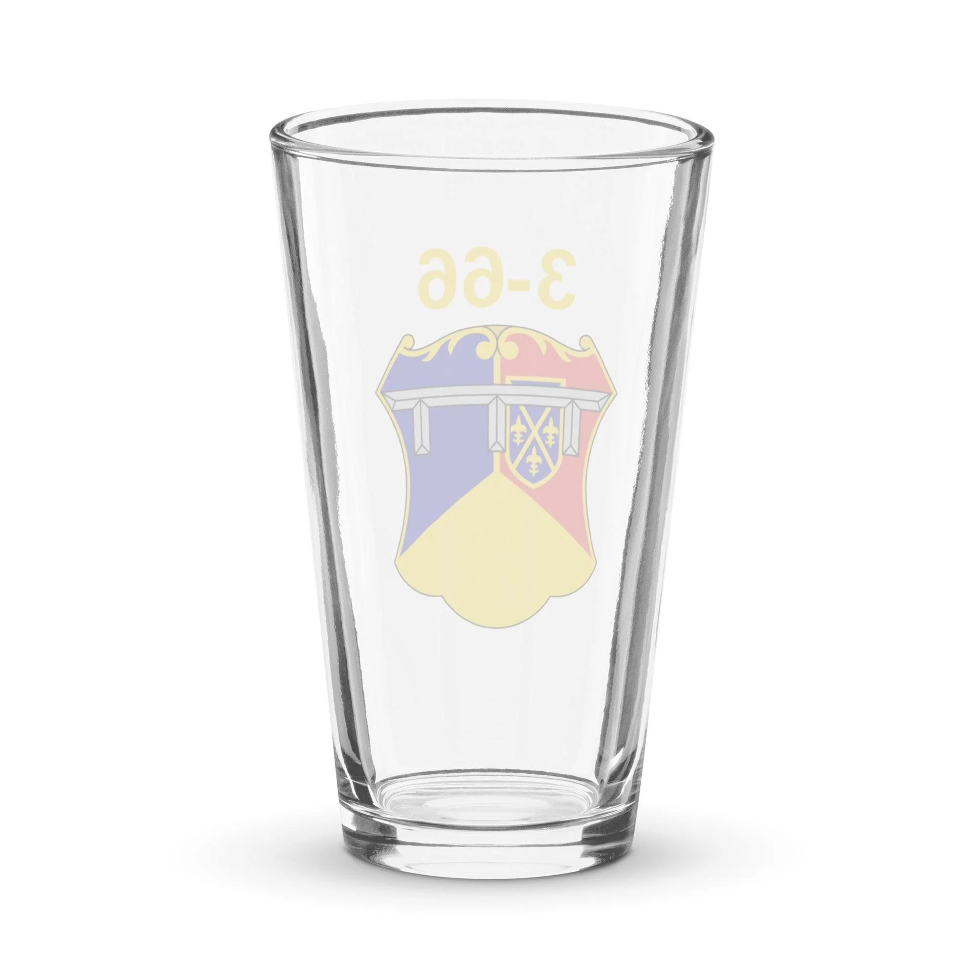 U.S. Army 3-66 Armor Regiment Beer Pint Glass - Image 2