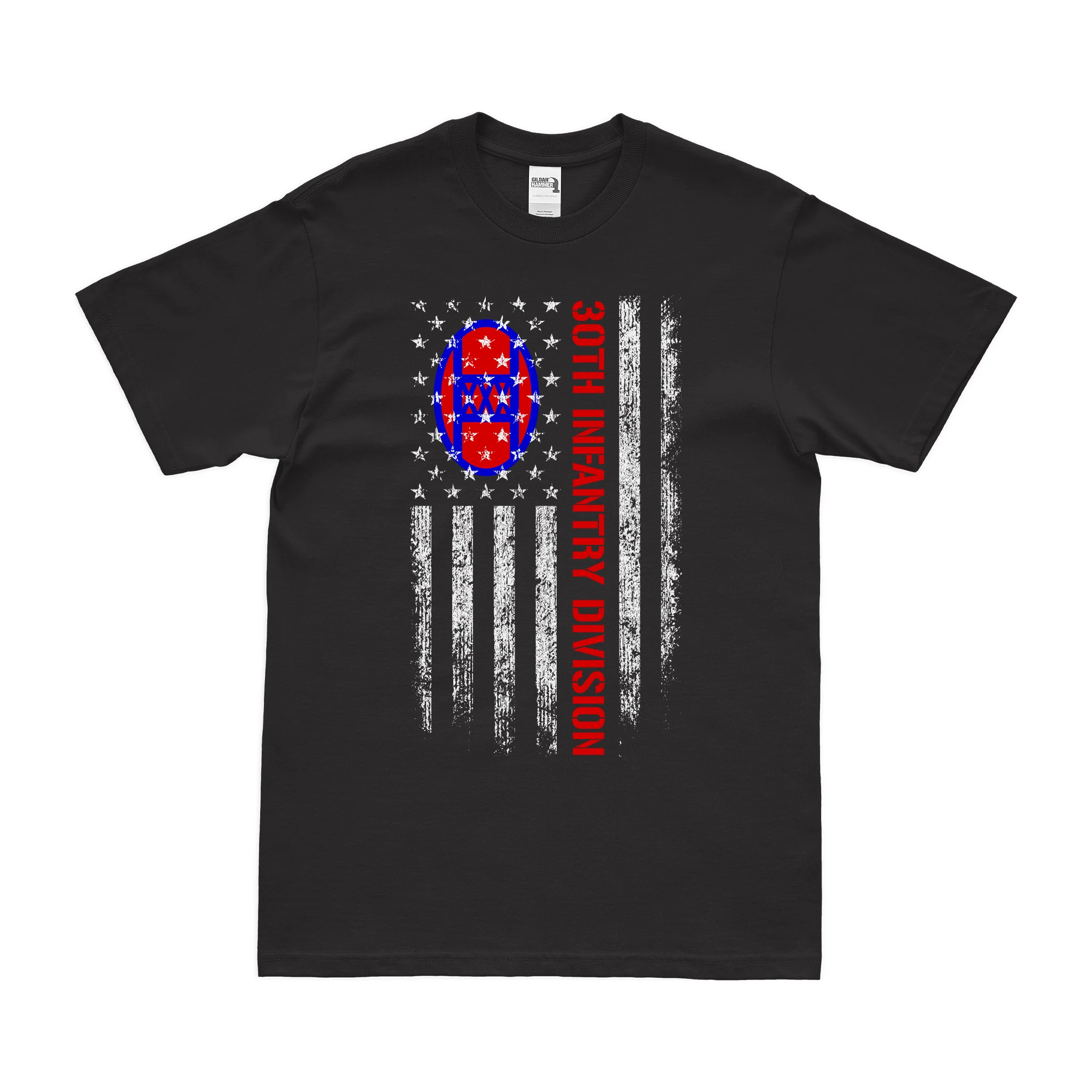 U.S. Army 30th Infantry Division American Flag T-Shirt