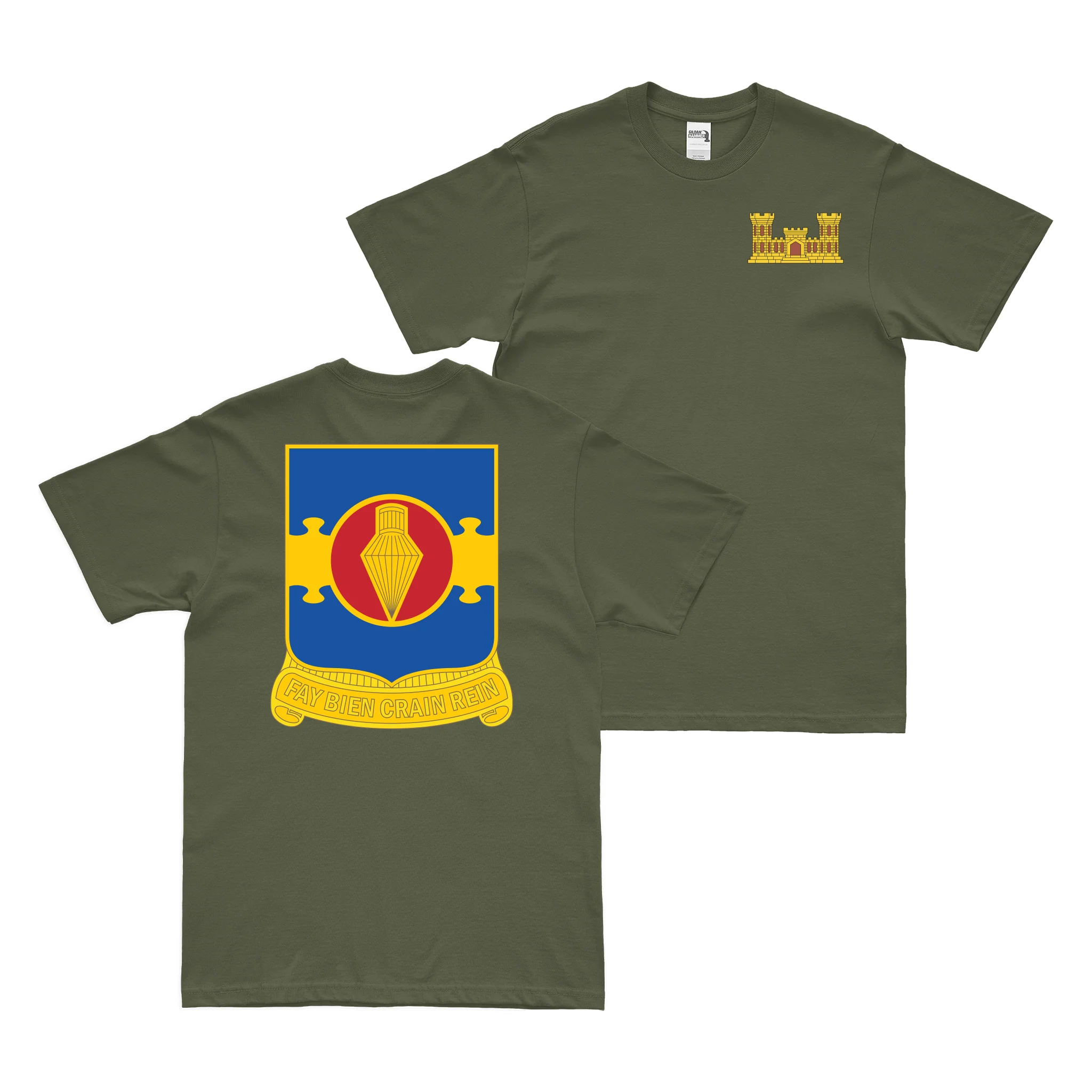 U.S. Army 321st Airborne Engineer Battalion T-Shirt - Image 2