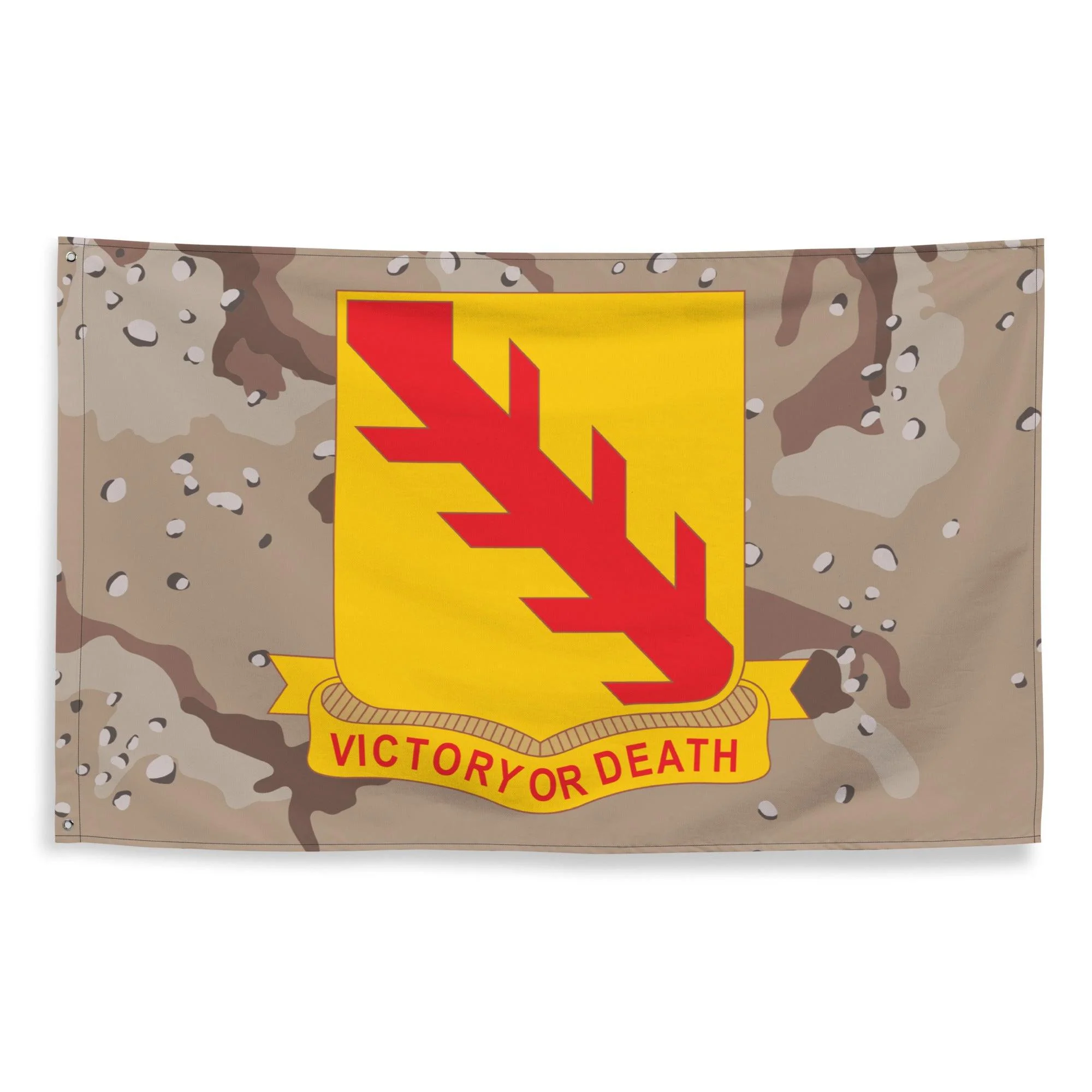 U.S. Army 32nd Armor Regiment Chocolate-Chip Camo Flag - Image 3