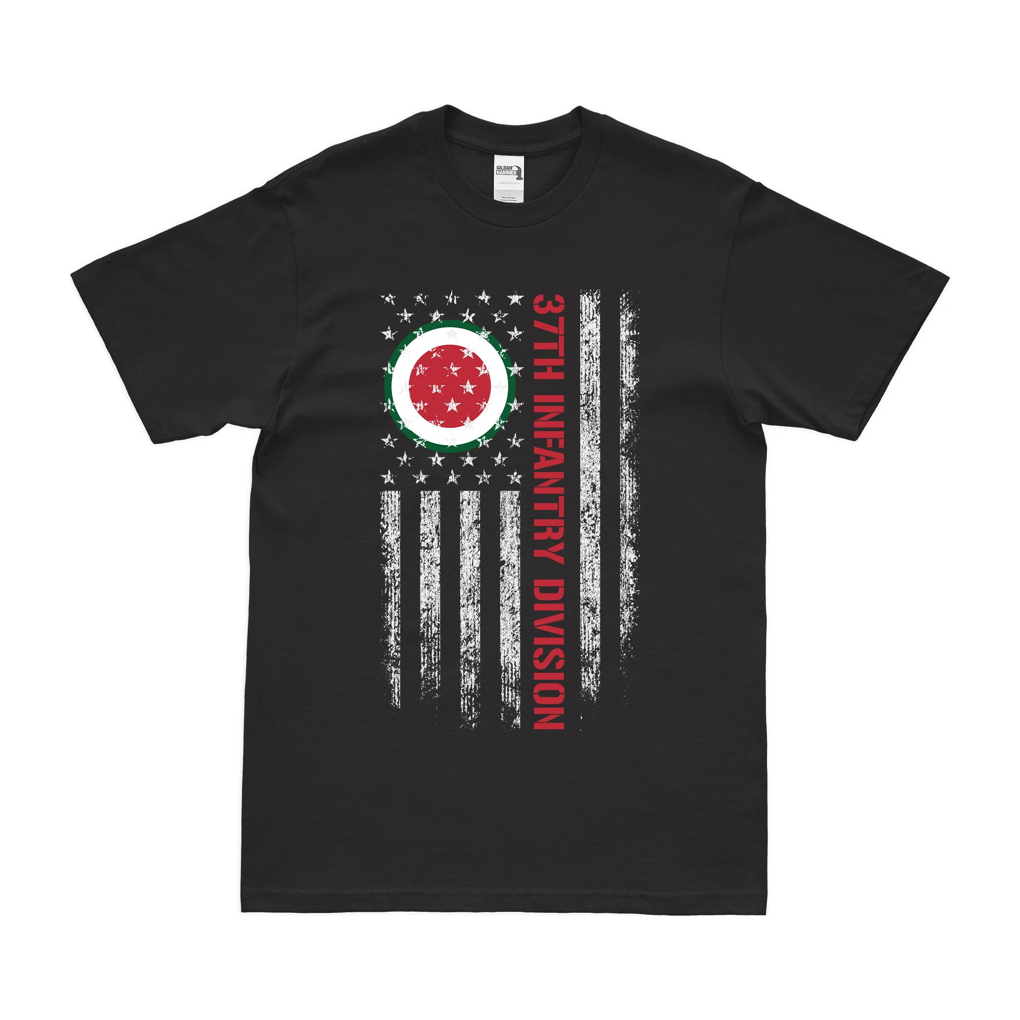 U.S. Army 37th Infantry Division American Flag T-Shirt