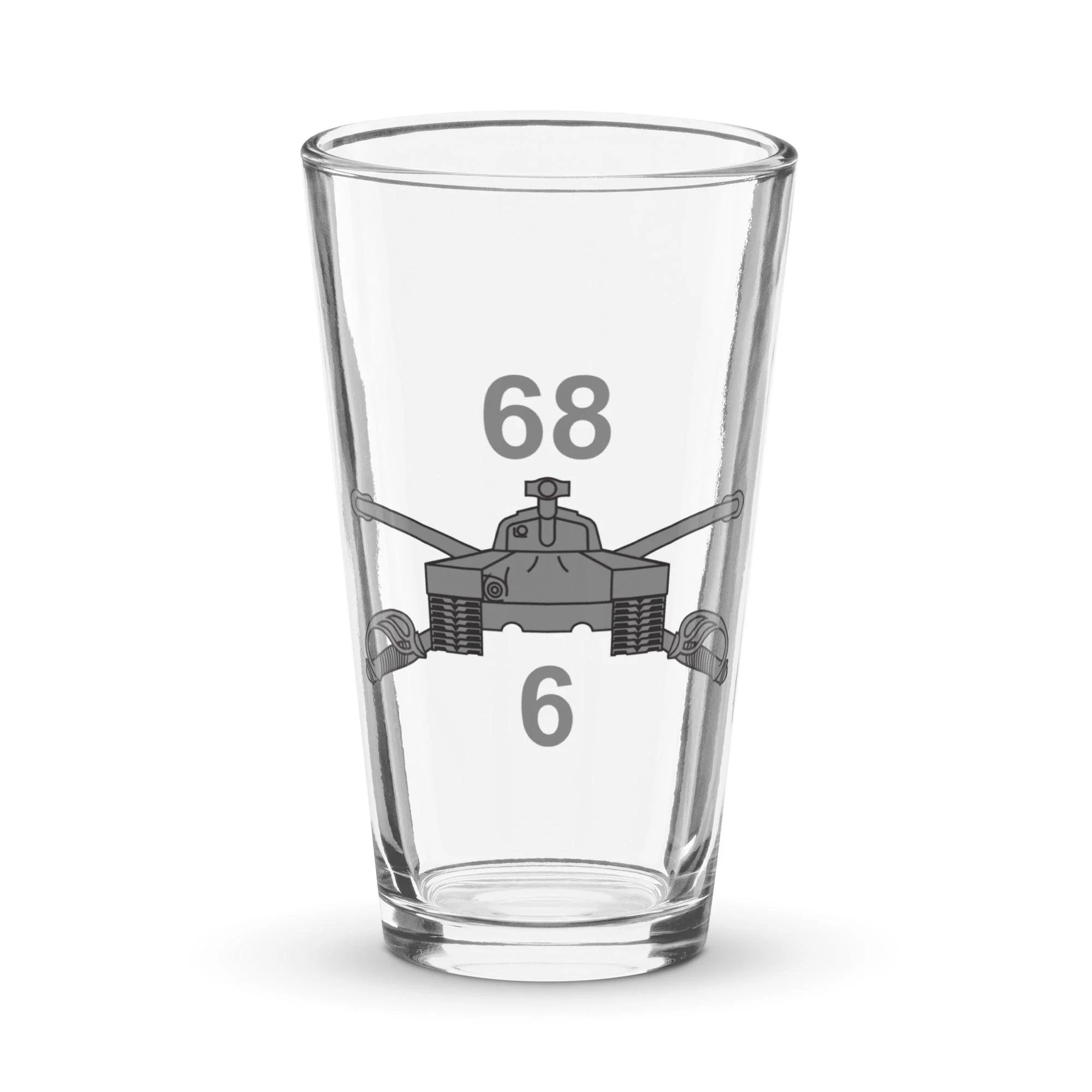 U.S. Army 6-68 Armor Regiment Beer Glass