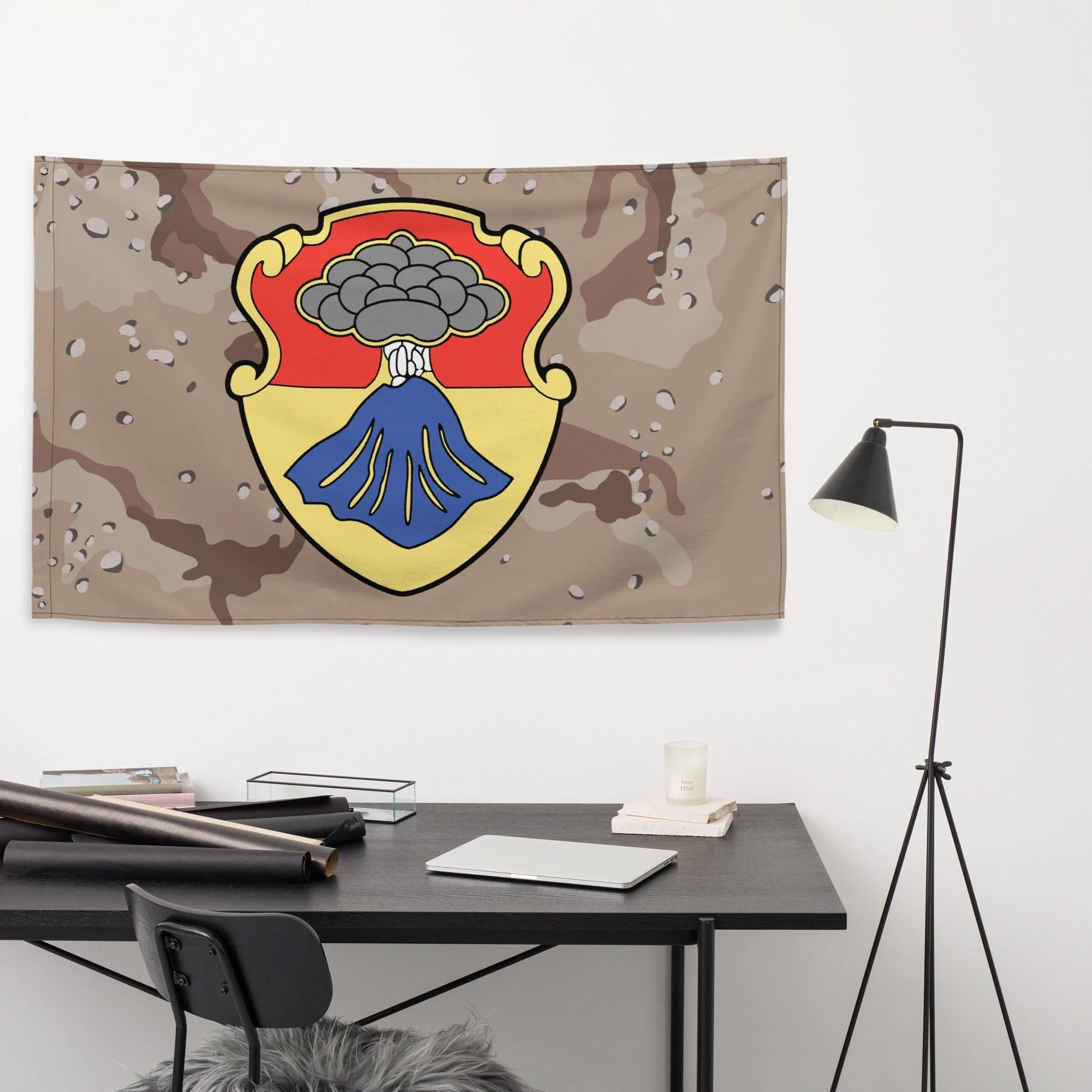 U.S. Army 67th Armor Regiment Chocolate-Chip Camo Flag - Image 2