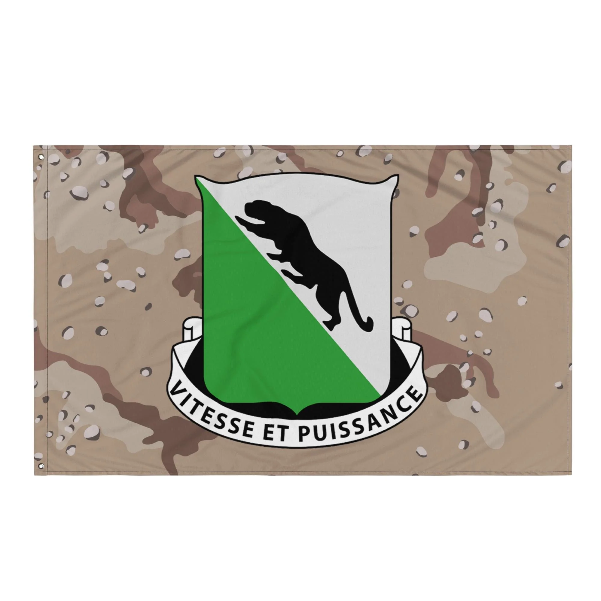 U.S. Army 69th Armor Regiment Chocolate Chip Camo Flag - Image 4