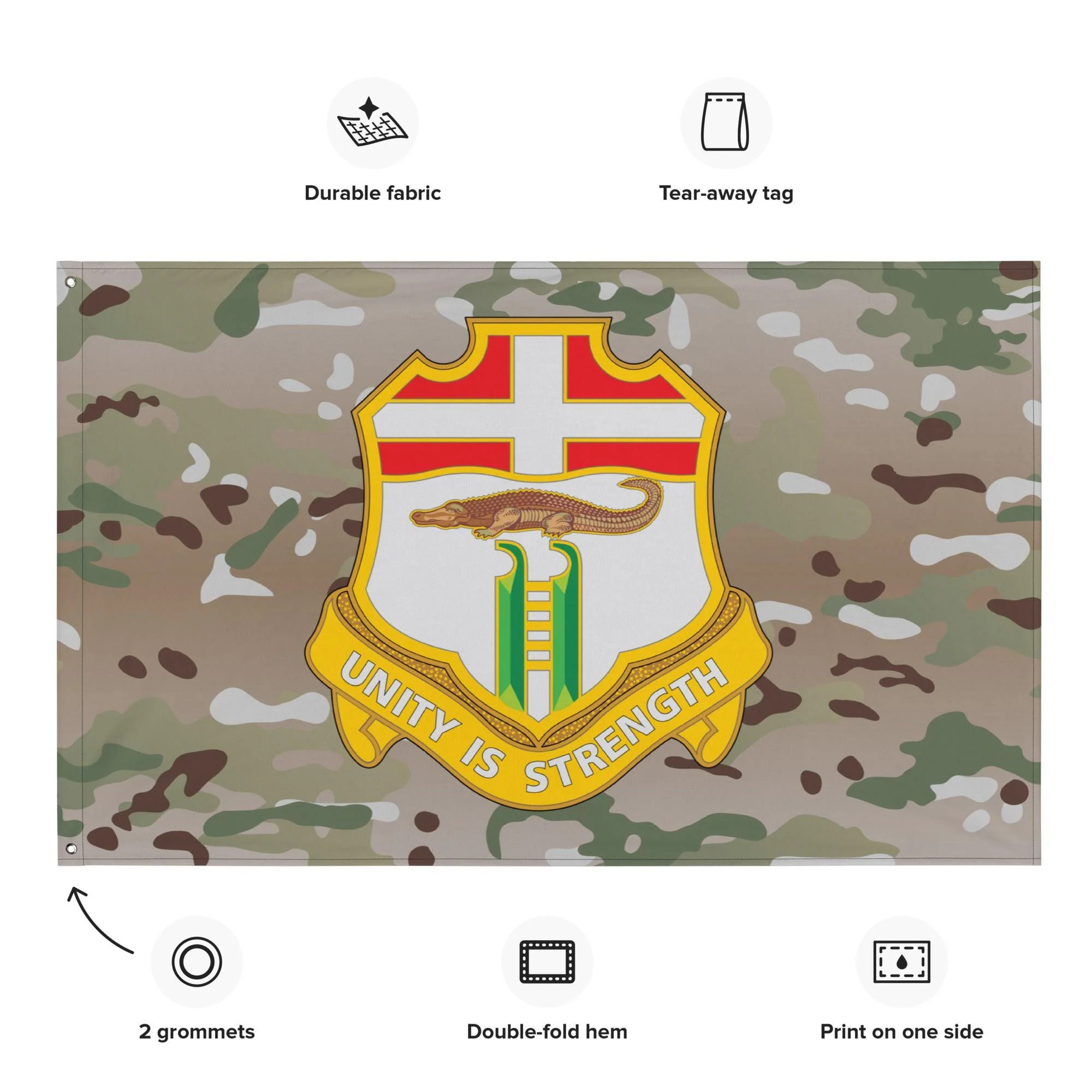 U.S. Army 6th Infantry Regiment Multicam Flag - Image 2