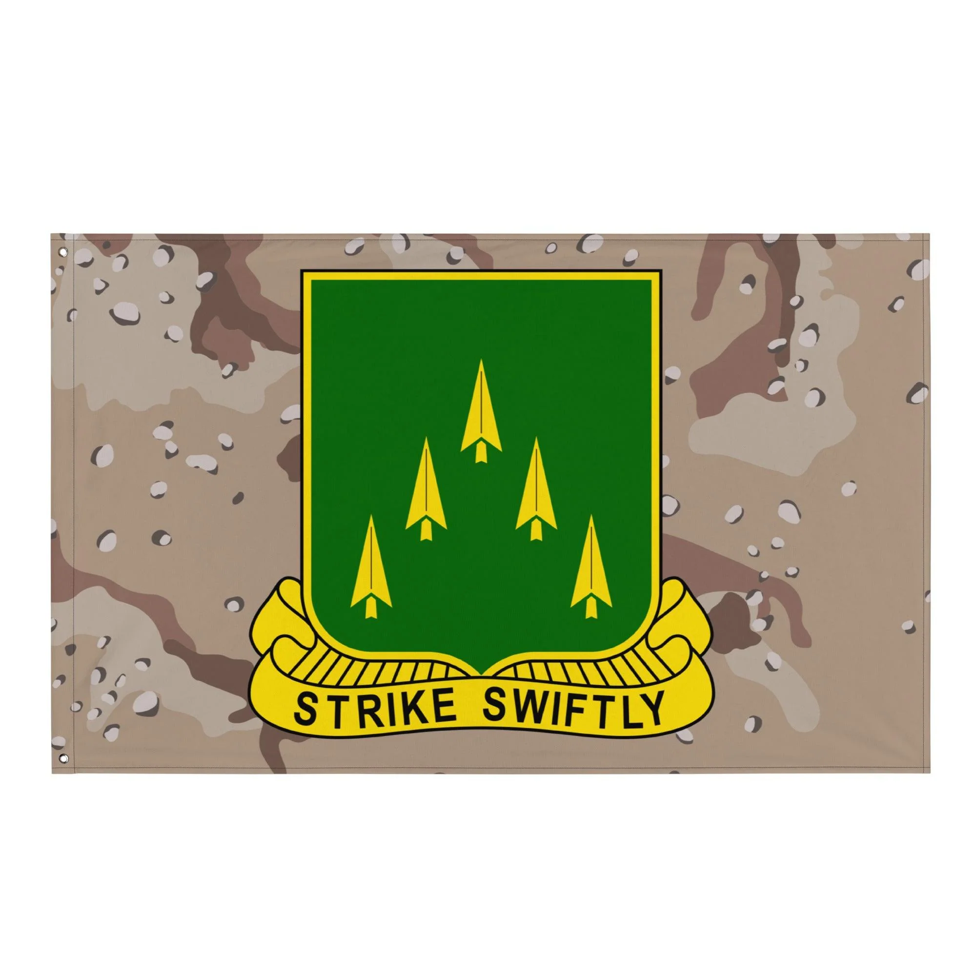 U.S. Army 70th Armor Regiment Chocolate Chip Camo Flag