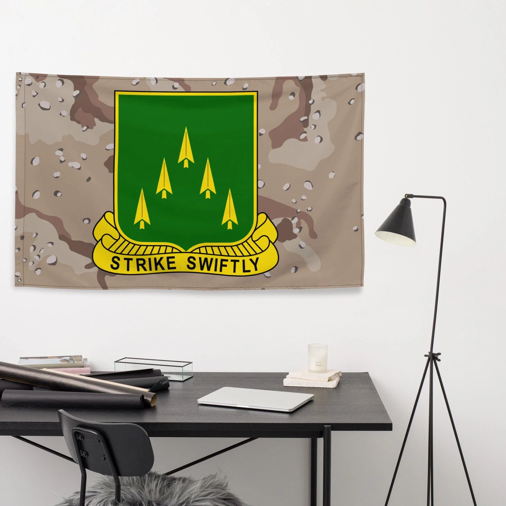 U.S. Army 70th Armor Regiment Chocolate Chip Camo Flag - Image 2