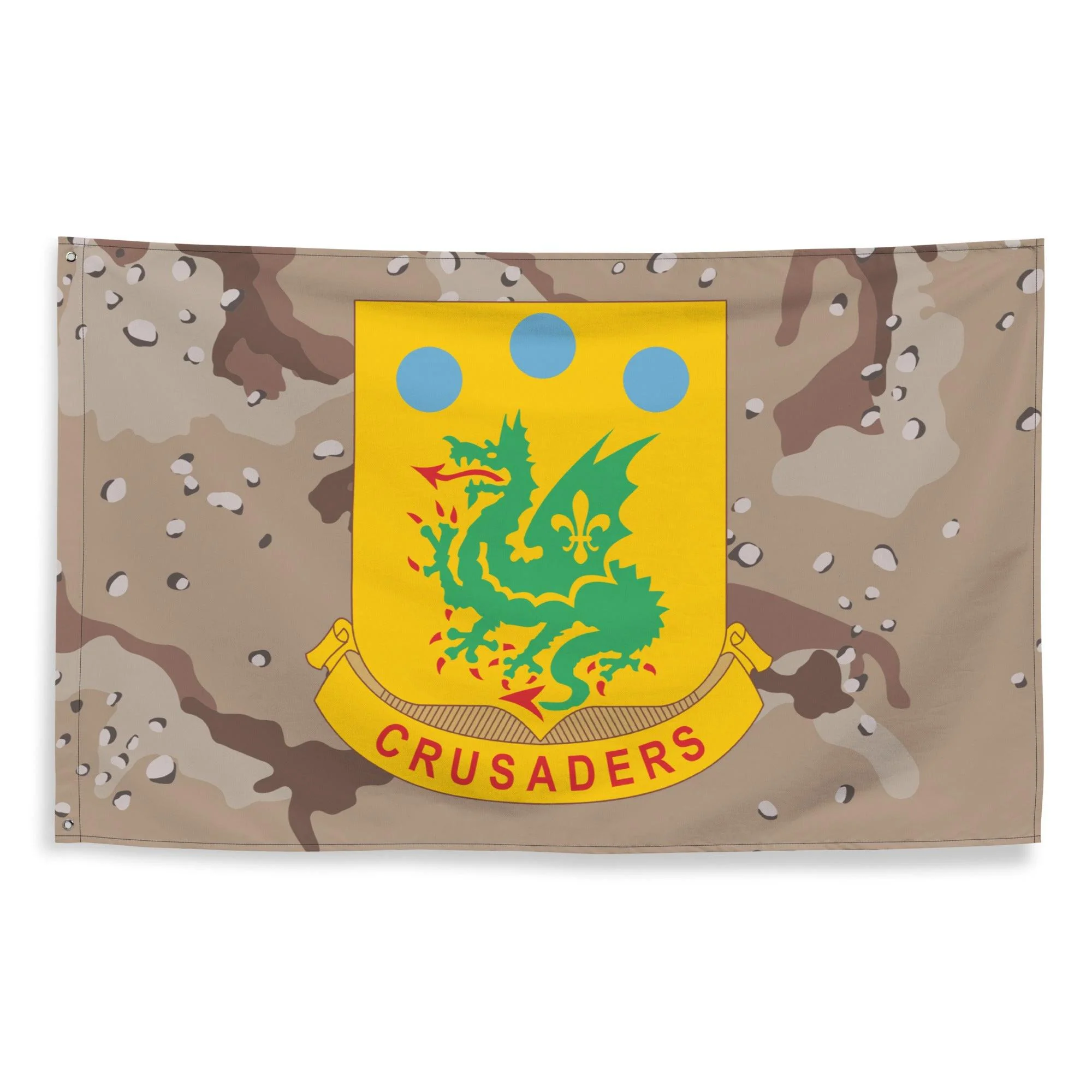 U.S. Army 72nd Armor Regiment Chocolate-Chip Camo Flag - Image 3