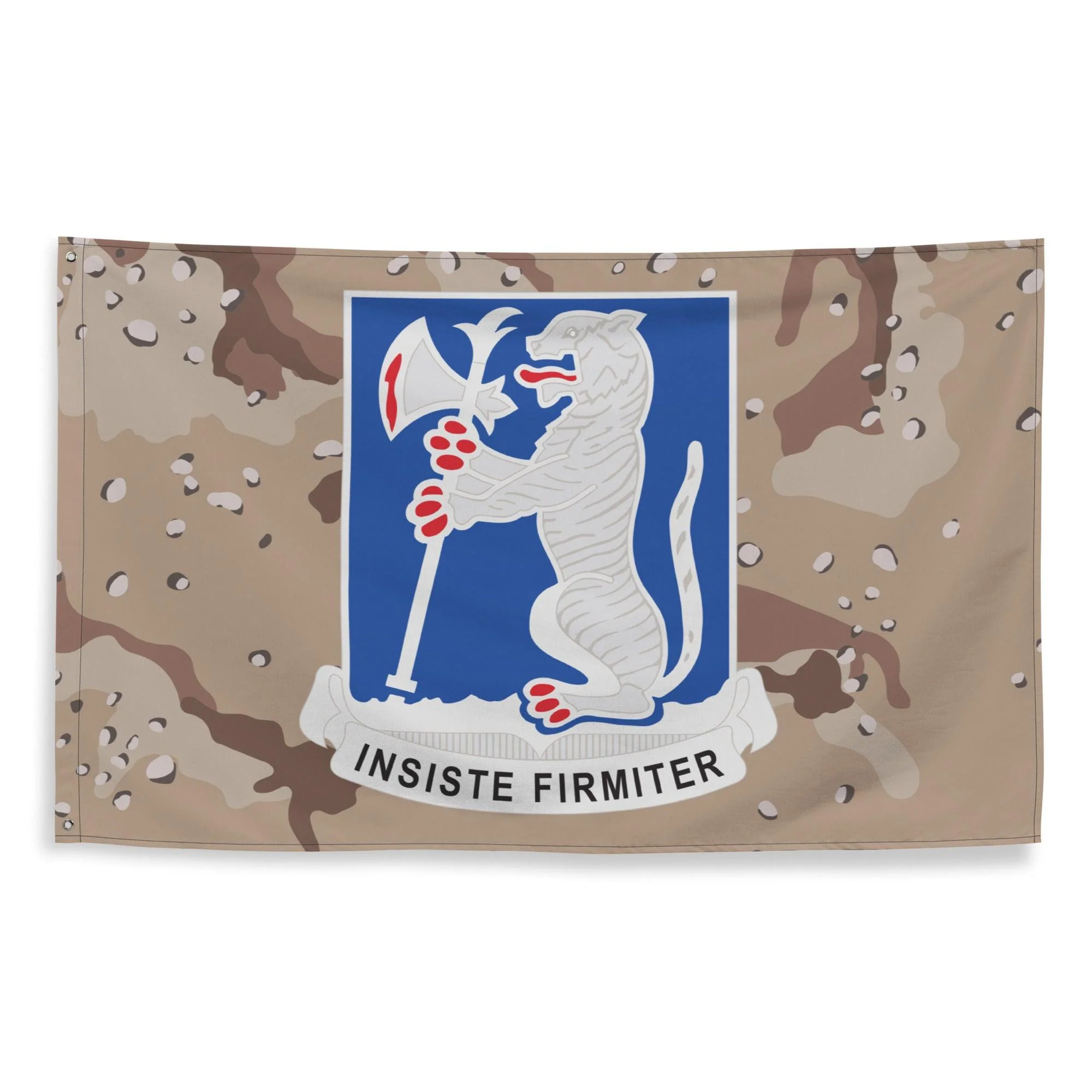 U.S. Army 77th Armor Regiment Chocolate-Chip Camo Flag - Image 3