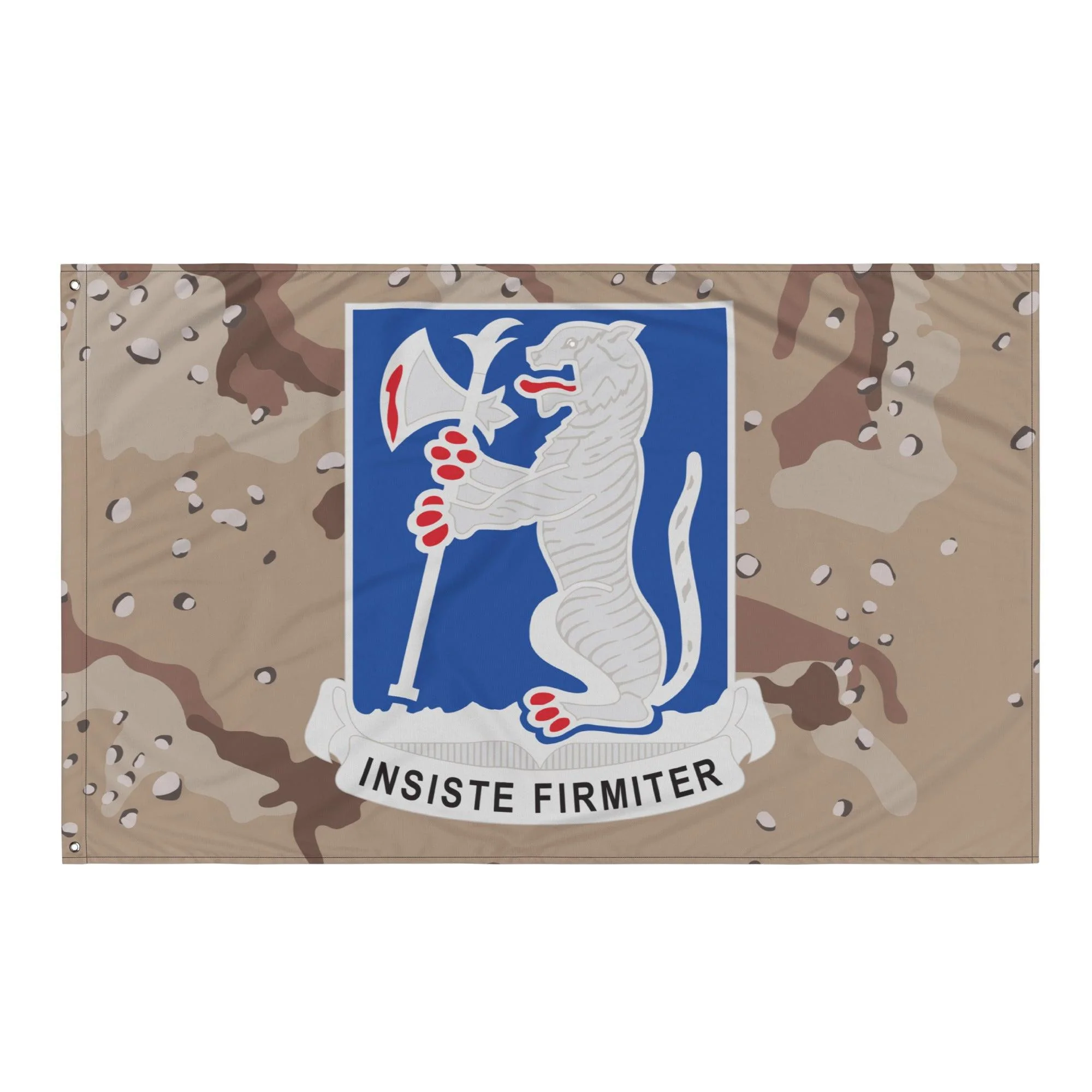 U.S. Army 77th Armor Regiment Chocolate-Chip Camo Flag - Image 4
