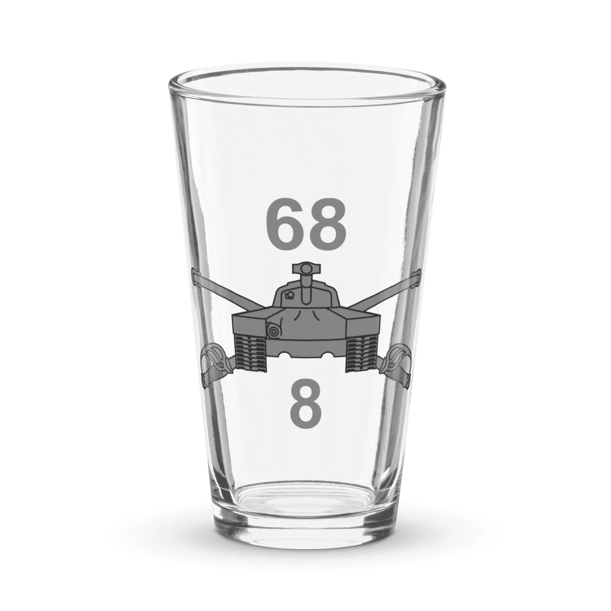 U.S. Army 8-68 Armor Regiment Beer Pint Glass