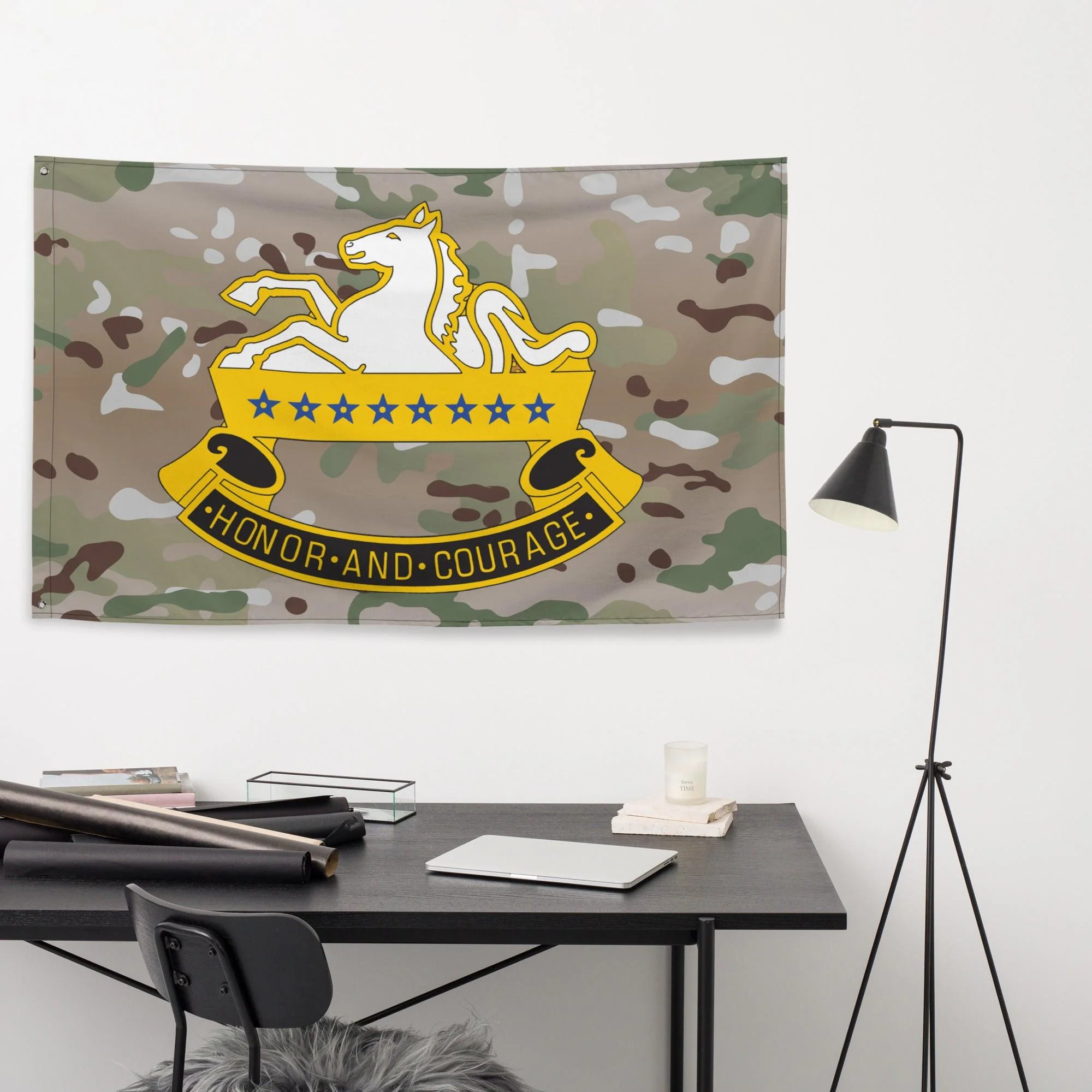 U.S. Army 8th Cavalry Regiment Multicam Flag - Image 3