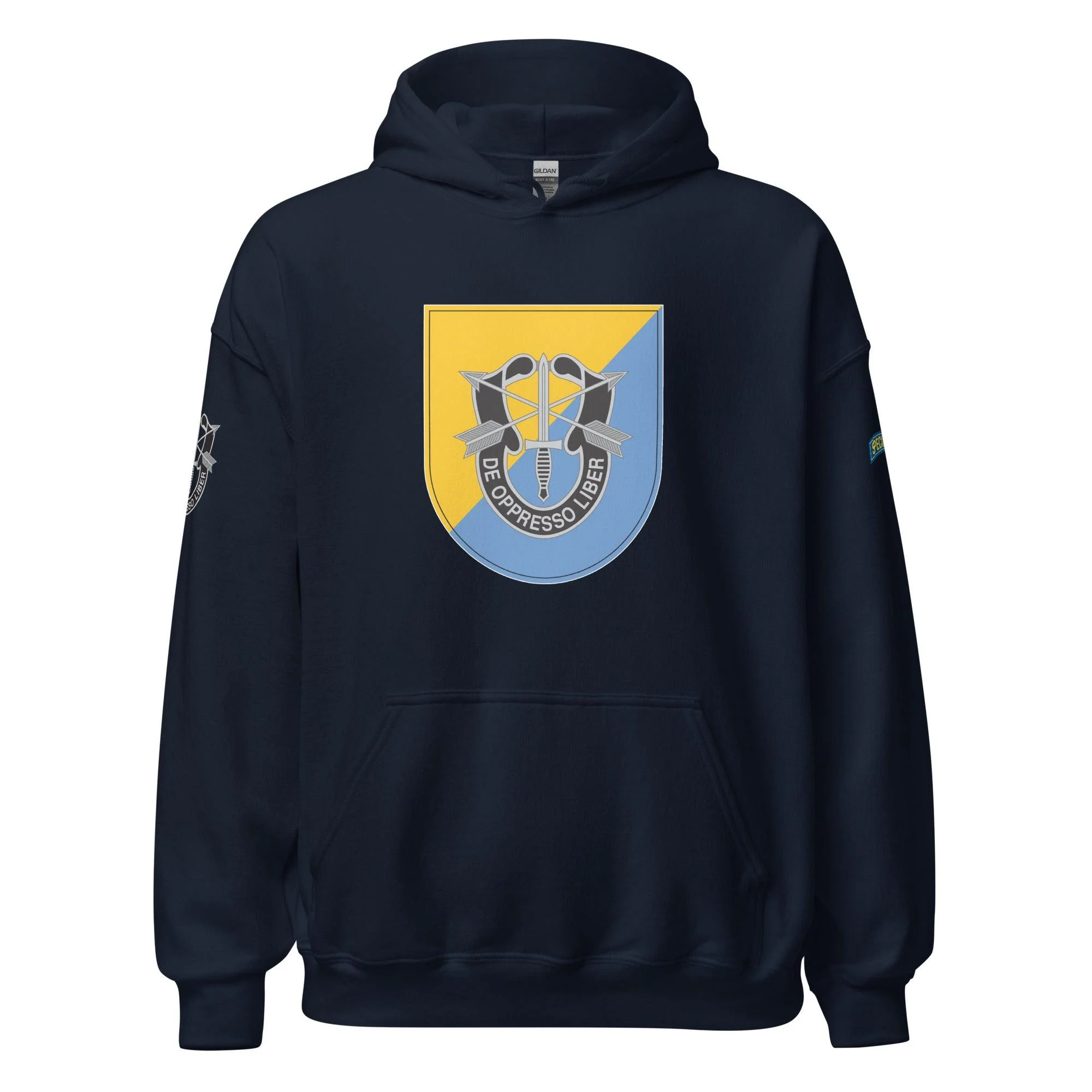 U.S. Army 8th Special Forces Group (8th SFG) Beret Flash Unisex Hoodie - Image 5