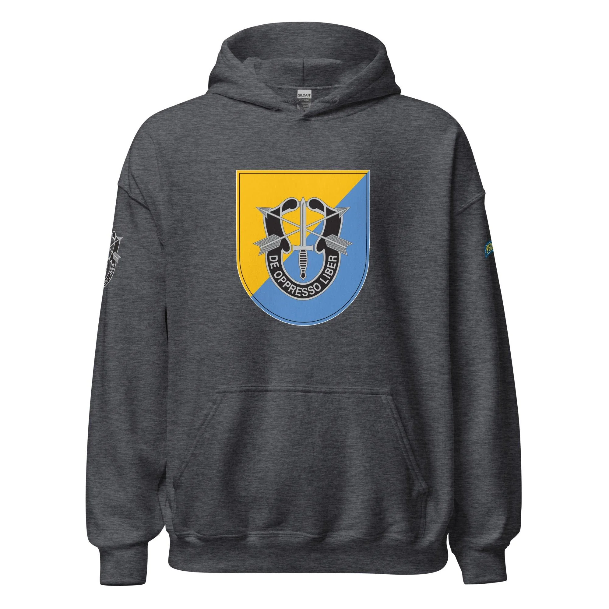 U.S. Army 8th Special Forces Group (8th SFG) Beret Flash Unisex Hoodie - Image 9