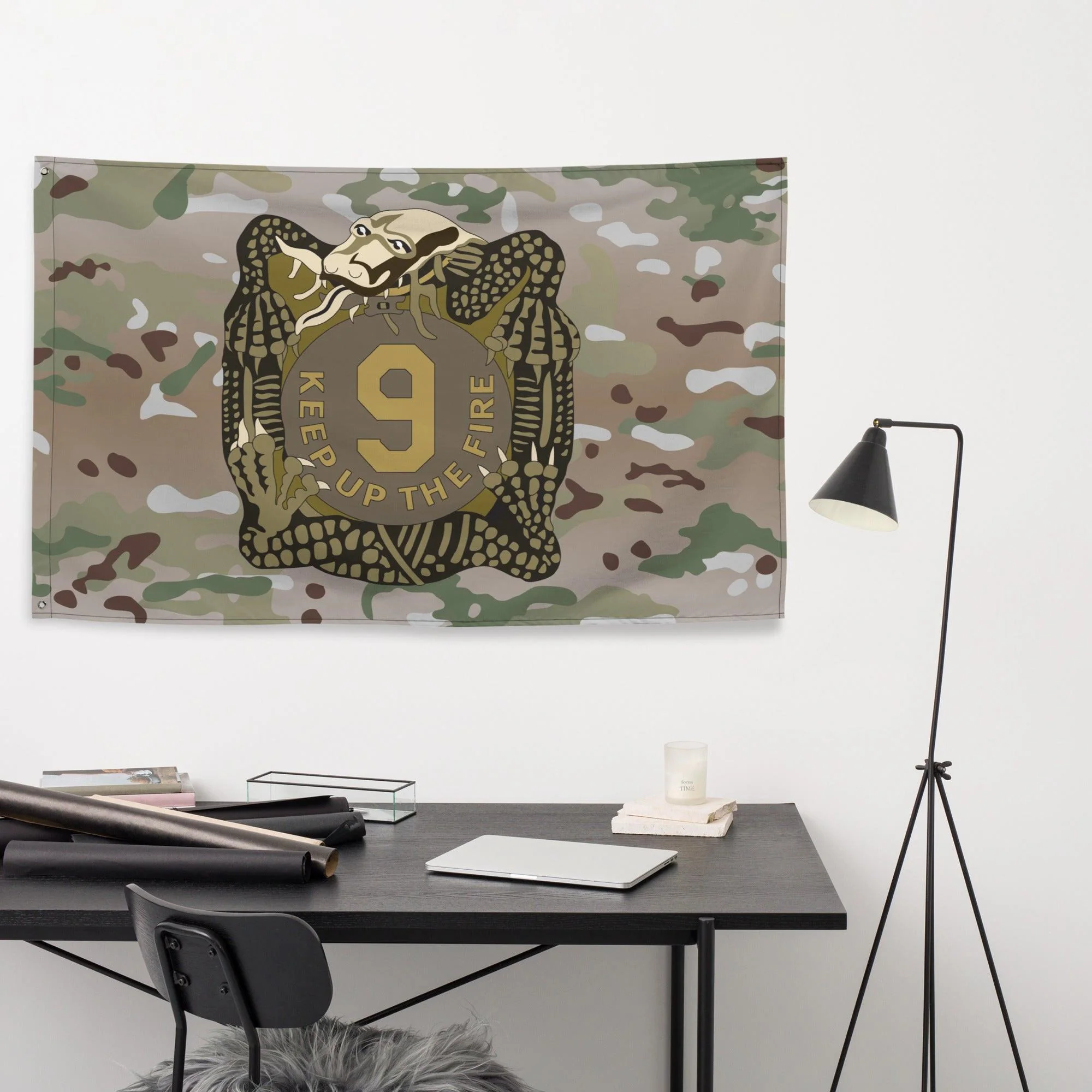 U.S. Army 9th Infantry Regiment Multicam Flag - Image 3